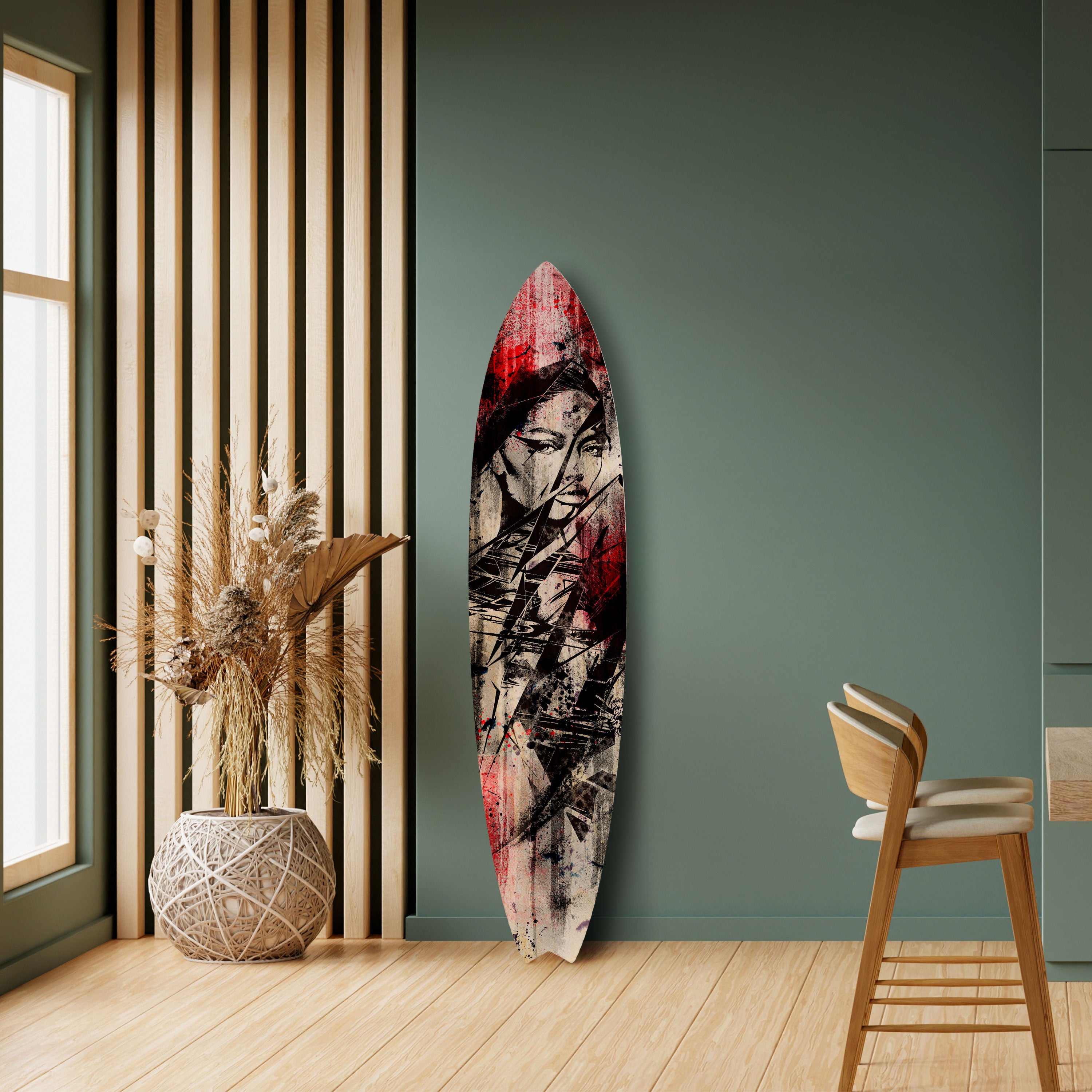 CRIMSON ECHO Dekoracyjna deska surfingowa