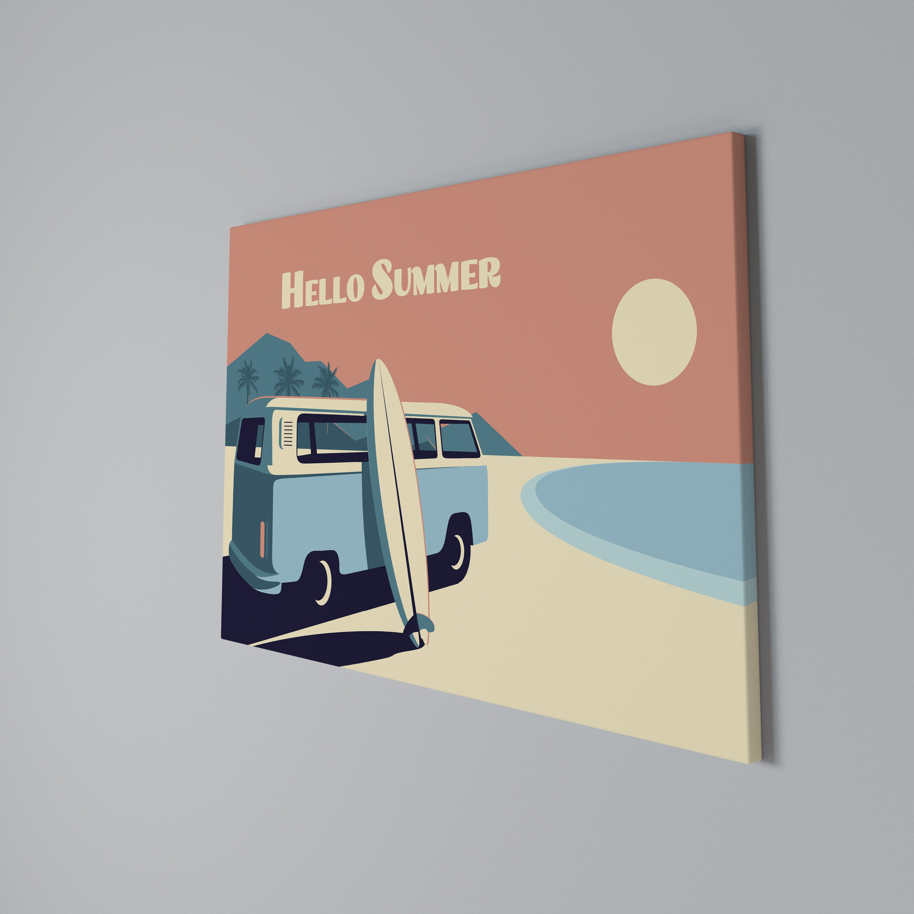 HELLO SUMMER Poziomy obraz na płótnie
