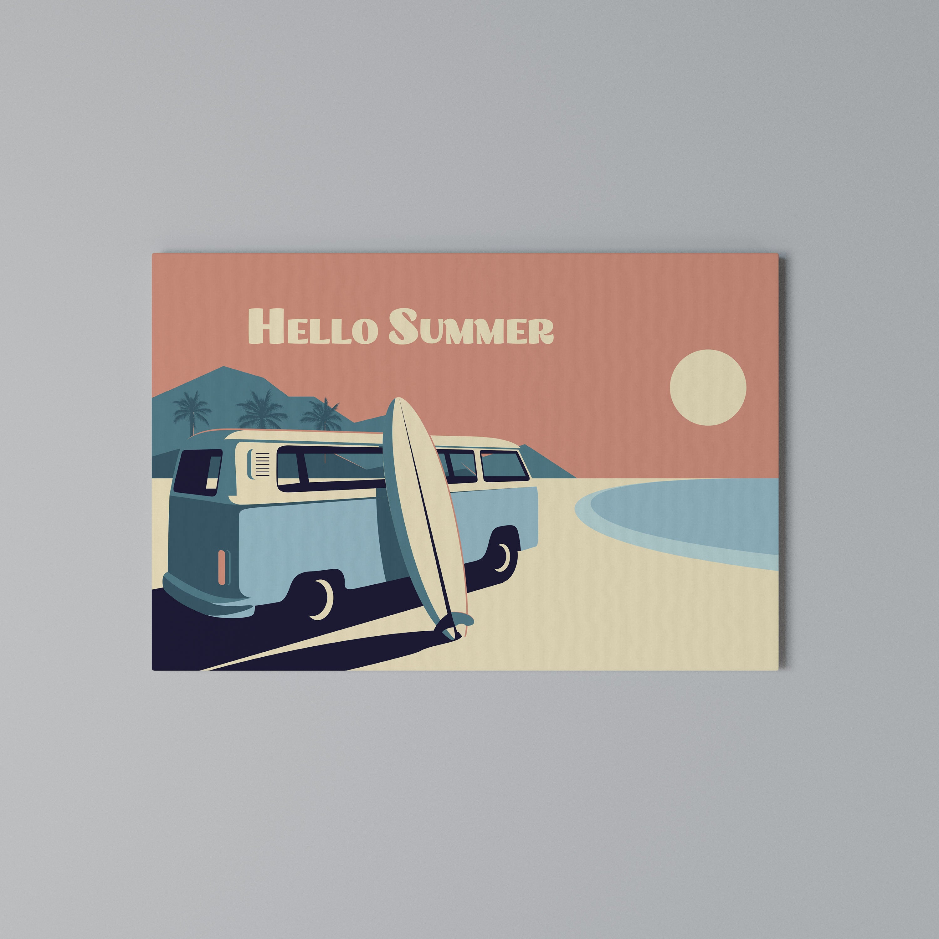 HELLO SUMMER Poziomy obraz na płótnie