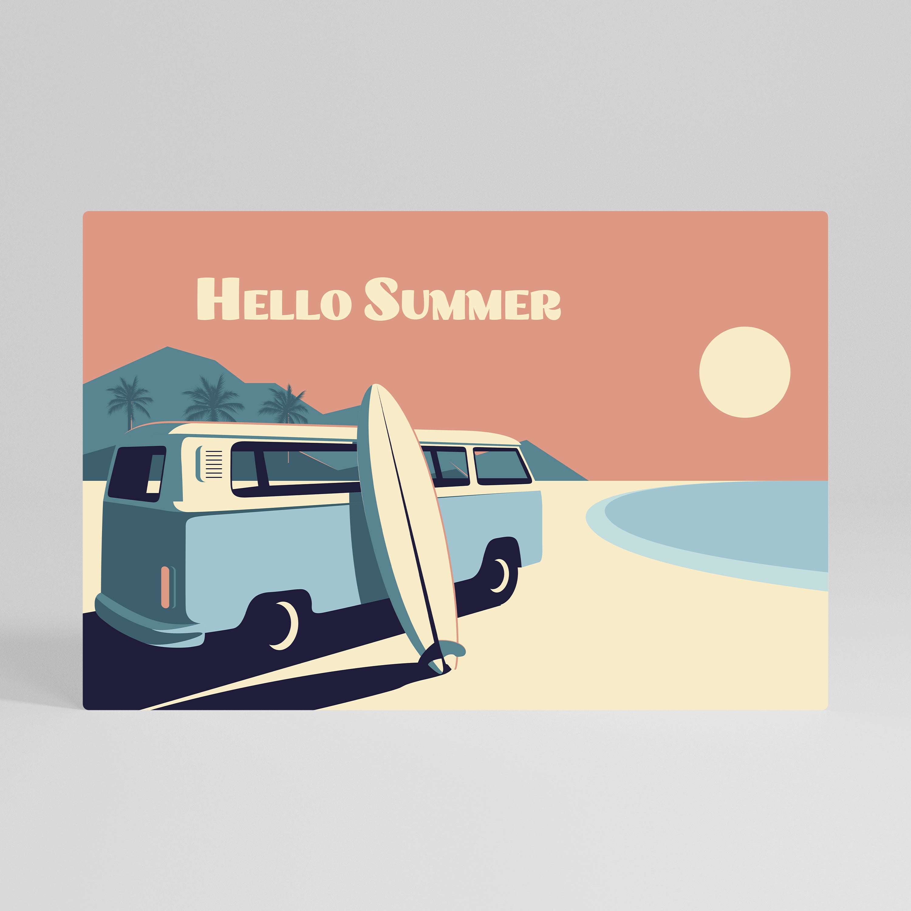 HELLO SUMMER - Obraz na płótnie (poziomy)