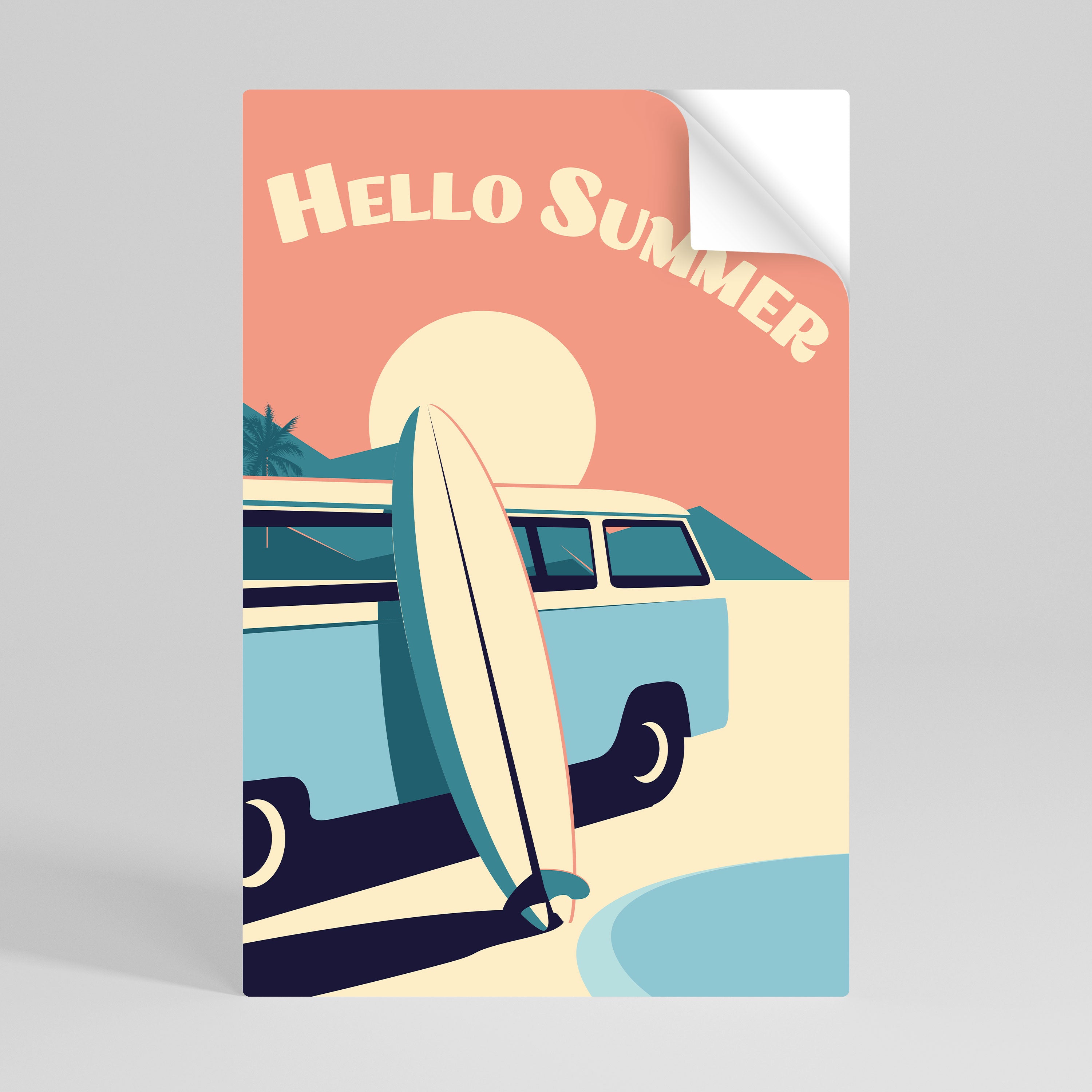 HELLO SUMMER Naklejka/Plakat pionowy