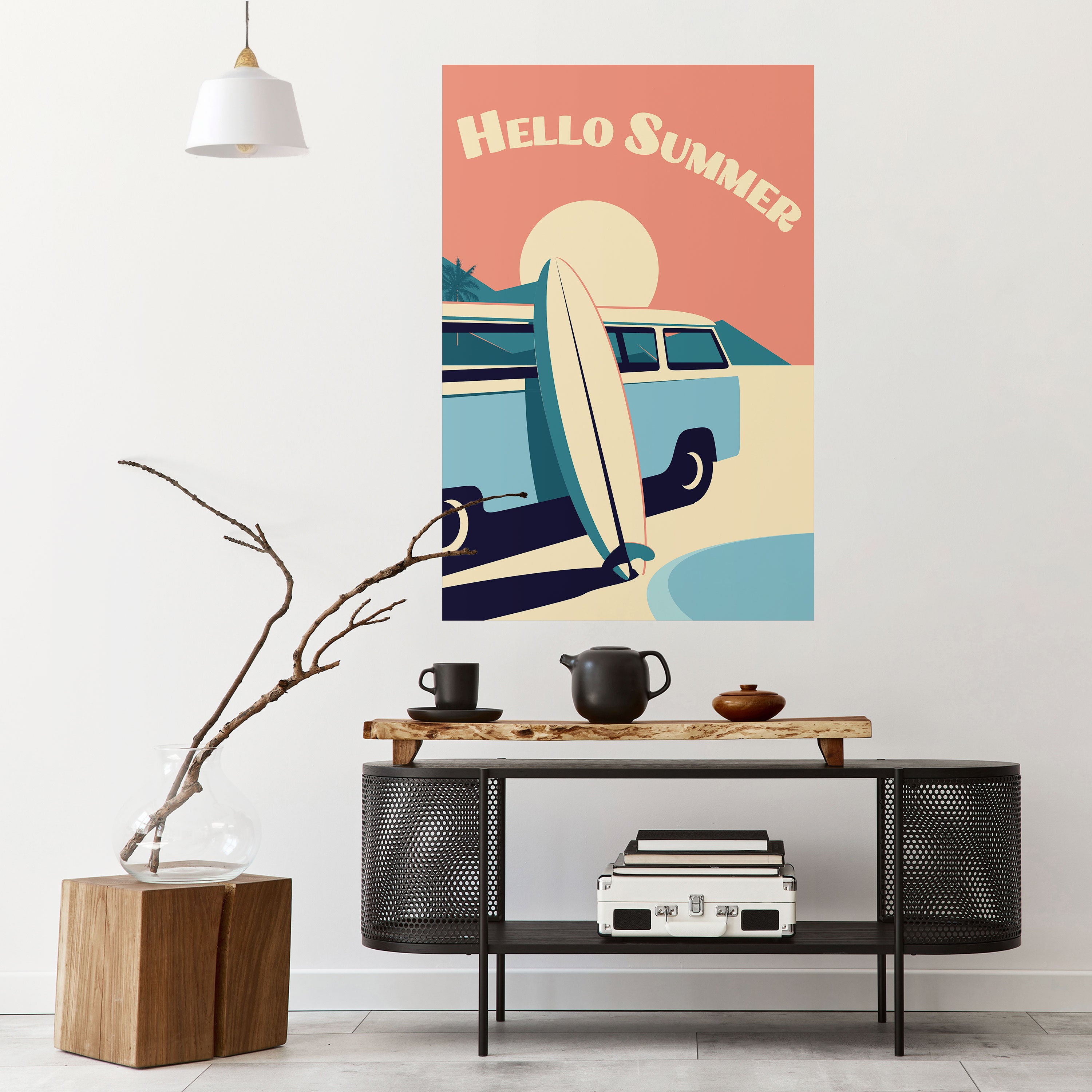 HELLO SUMMER Naklejka/Plakat pionowy