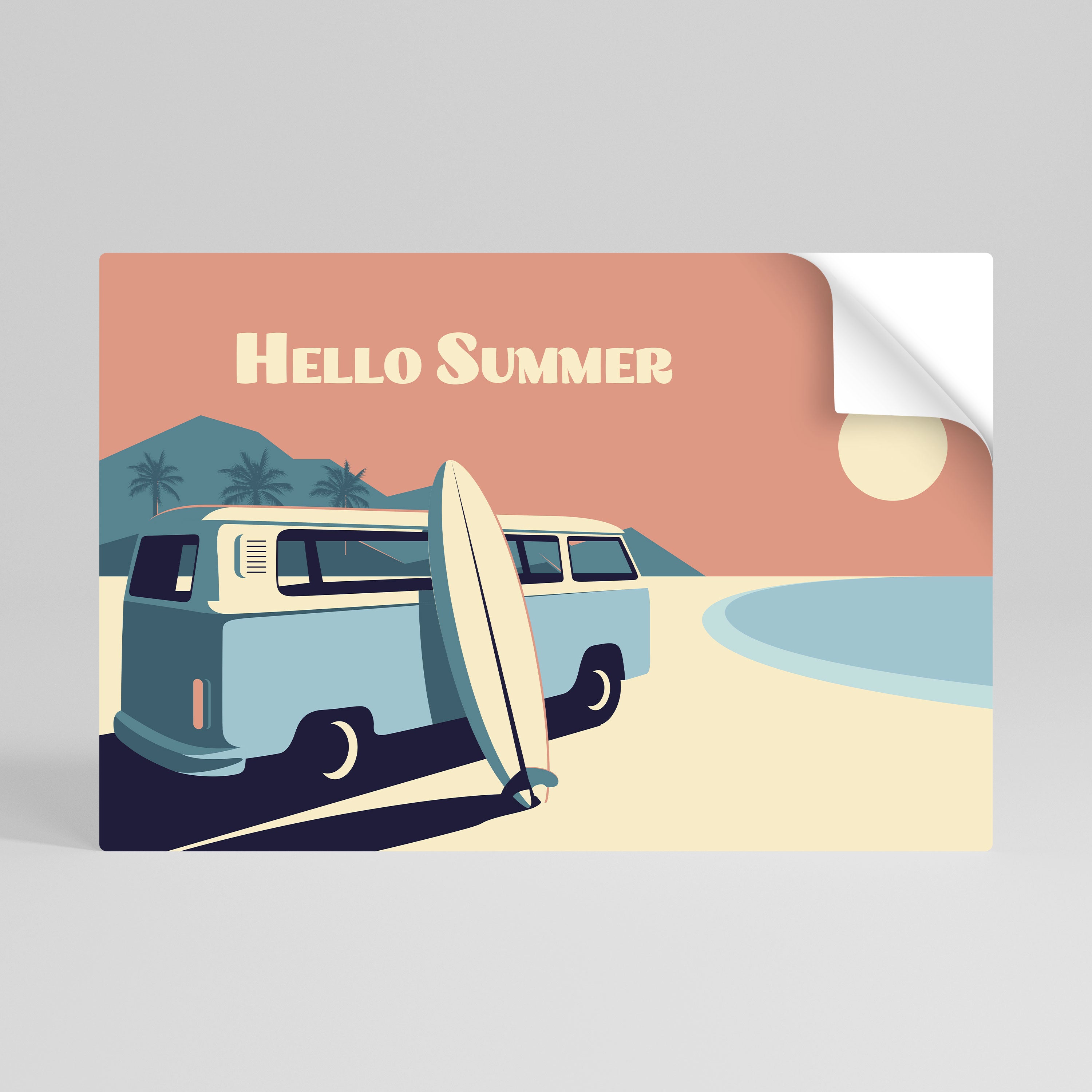 HELLO SUMMER Naklejka/Plakat poziomy