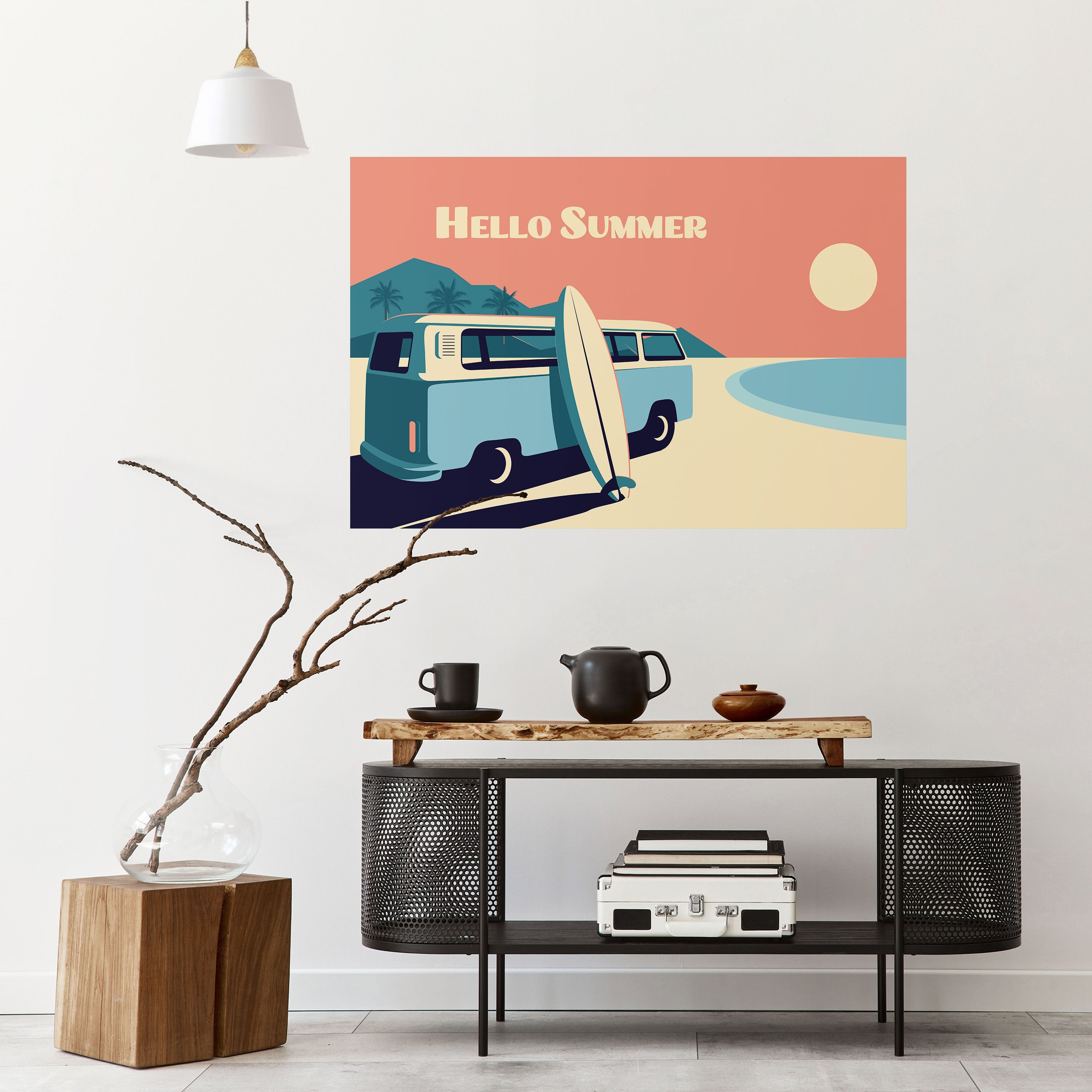 HELLO SUMMER Naklejka/Plakat poziomy