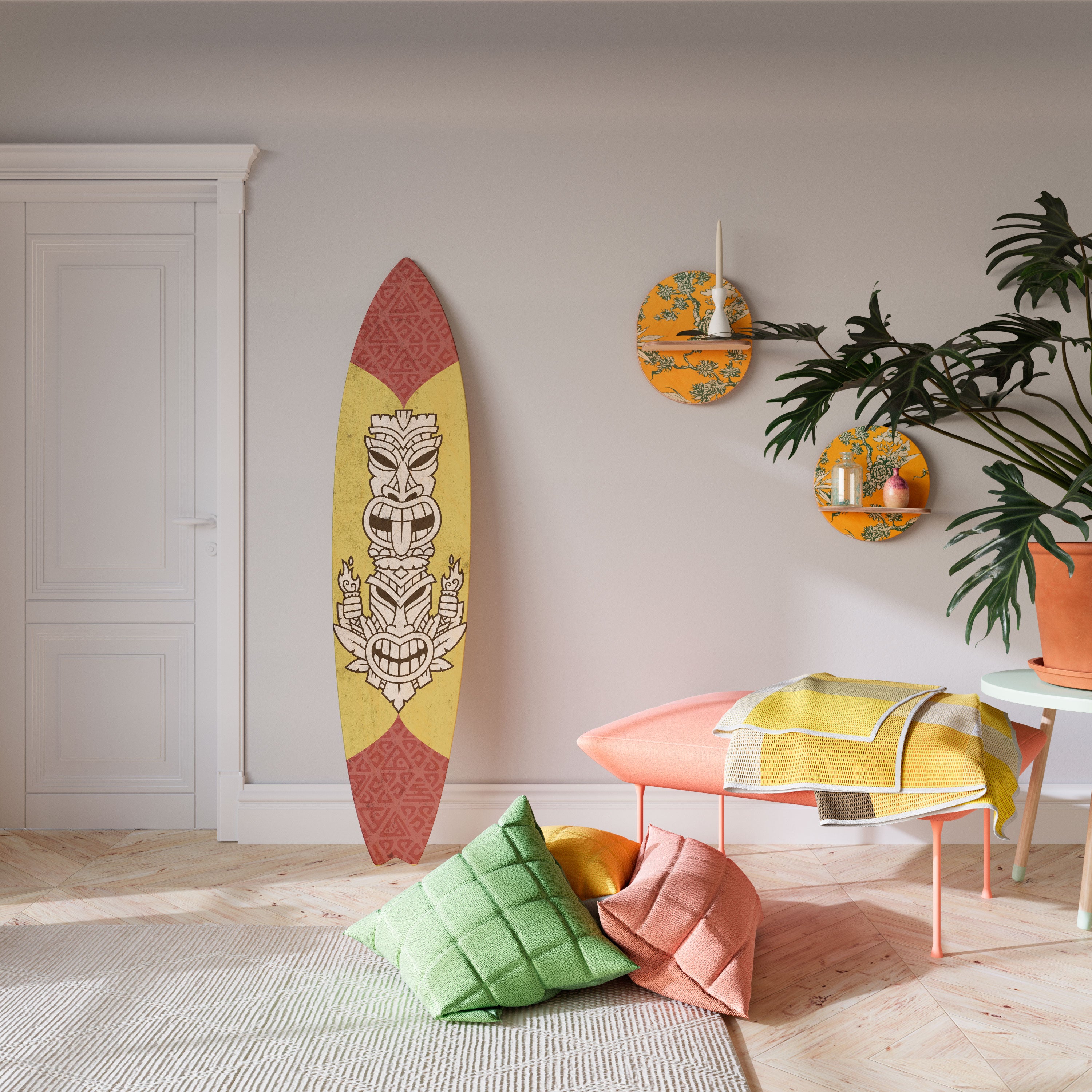 TIKI TOTEM Dekoracyjna deska surfingowa