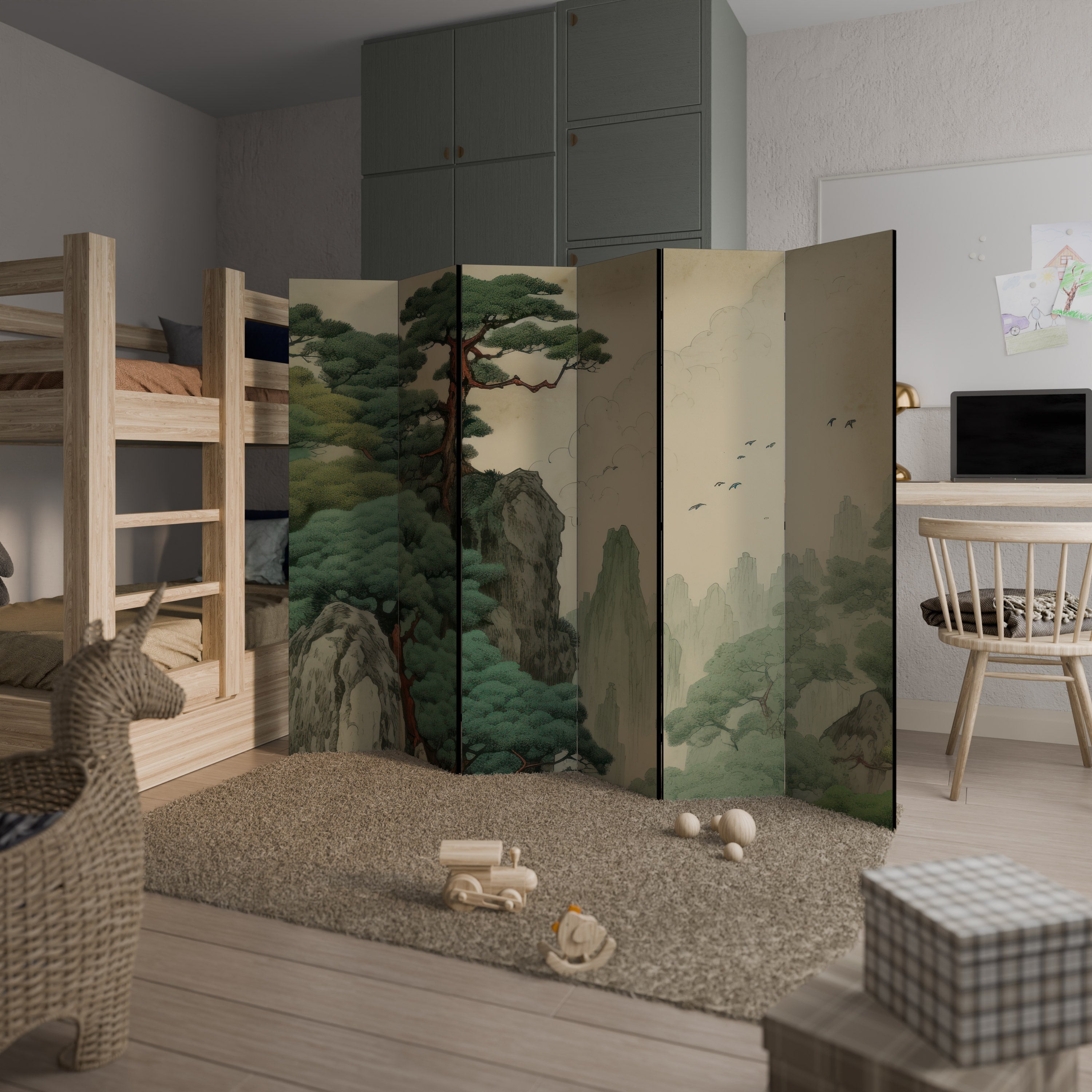 VERDURE ABYSS Dekoracyjny parawan 6-skrzydłowy