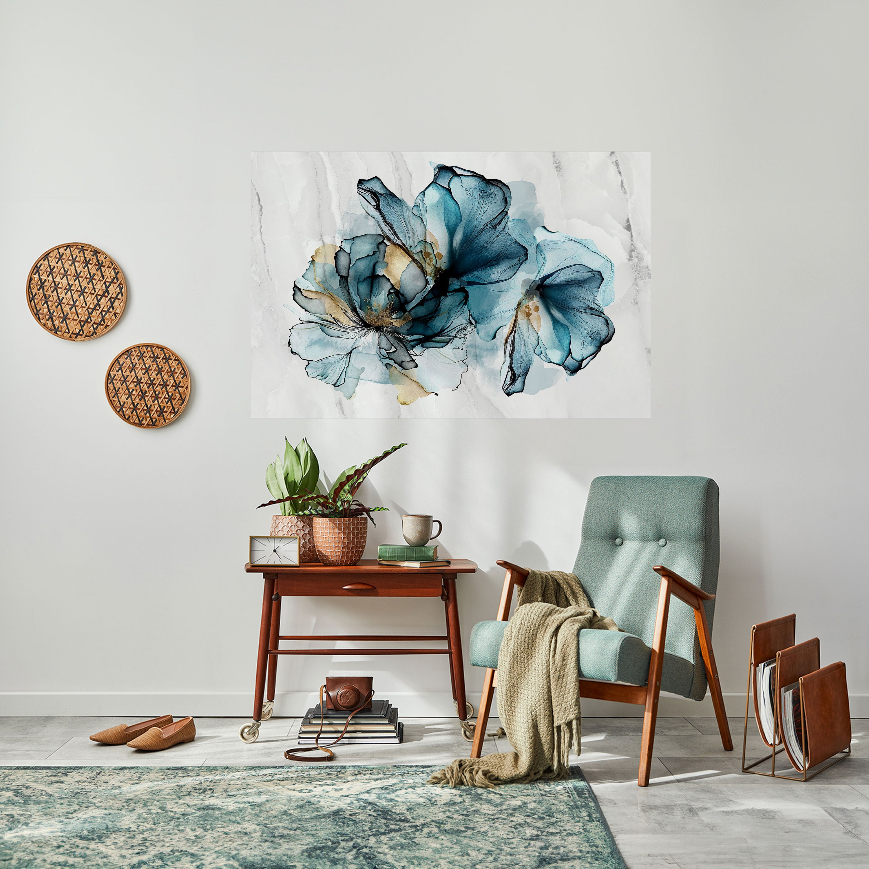 ELEGANT AQUARELLE Naklejka/Plakat poziomy