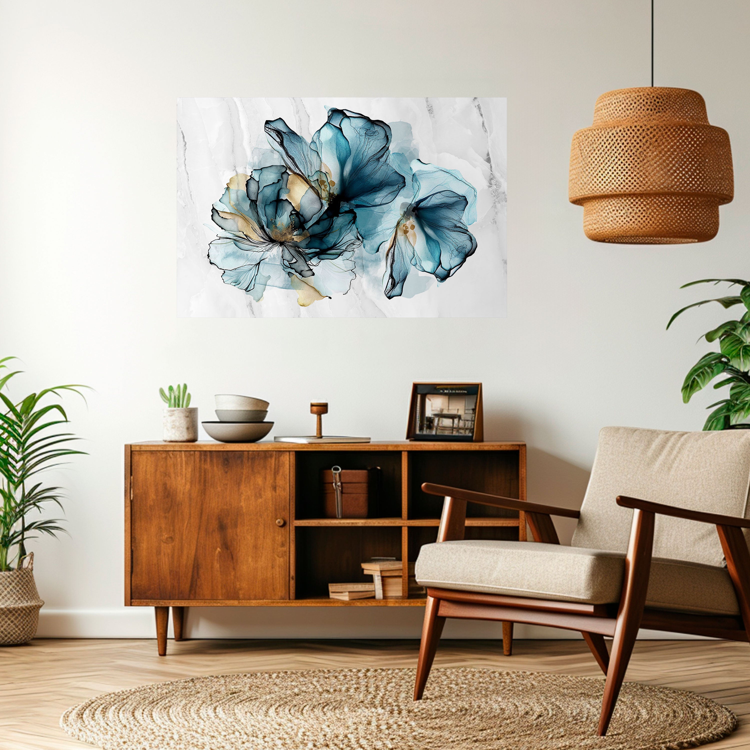 ELEGANT AQUARELLE Naklejka/Plakat poziomy