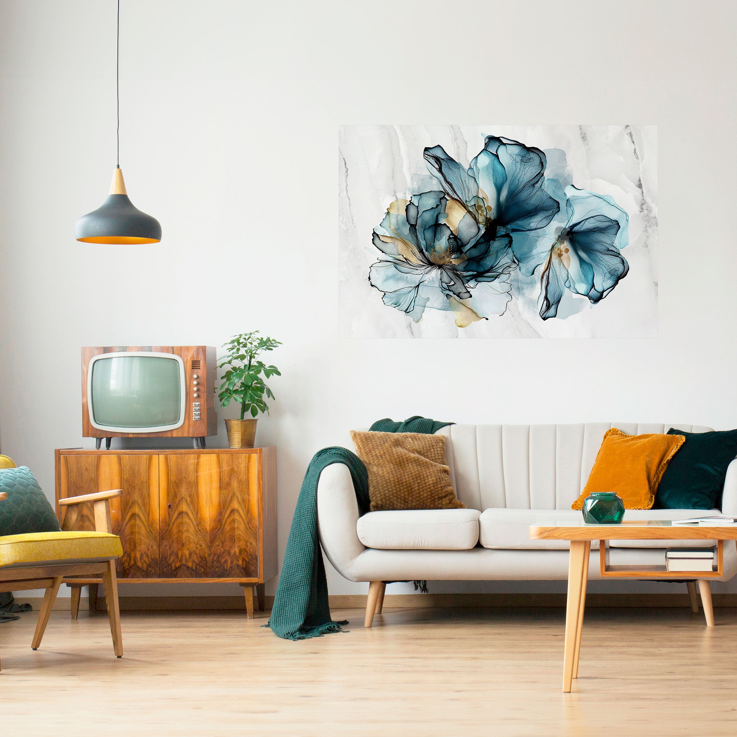 ELEGANT AQUARELLE Naklejka/Plakat poziomy
