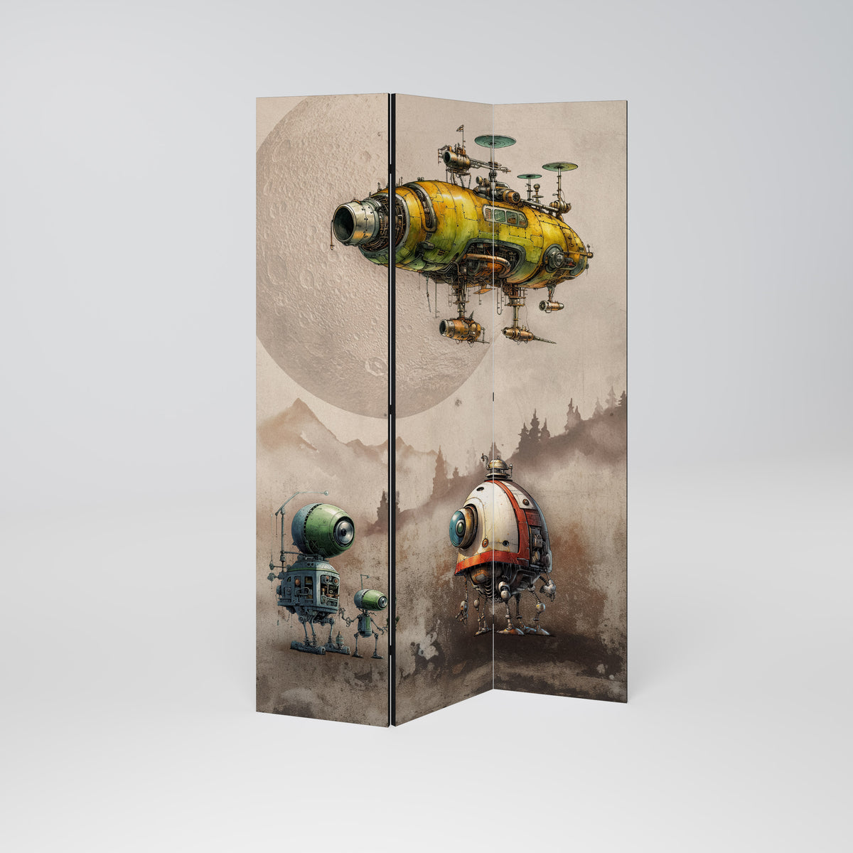 MACHINARIUM MACHINES Dekoracyjny parawan 3-skrzydłowy