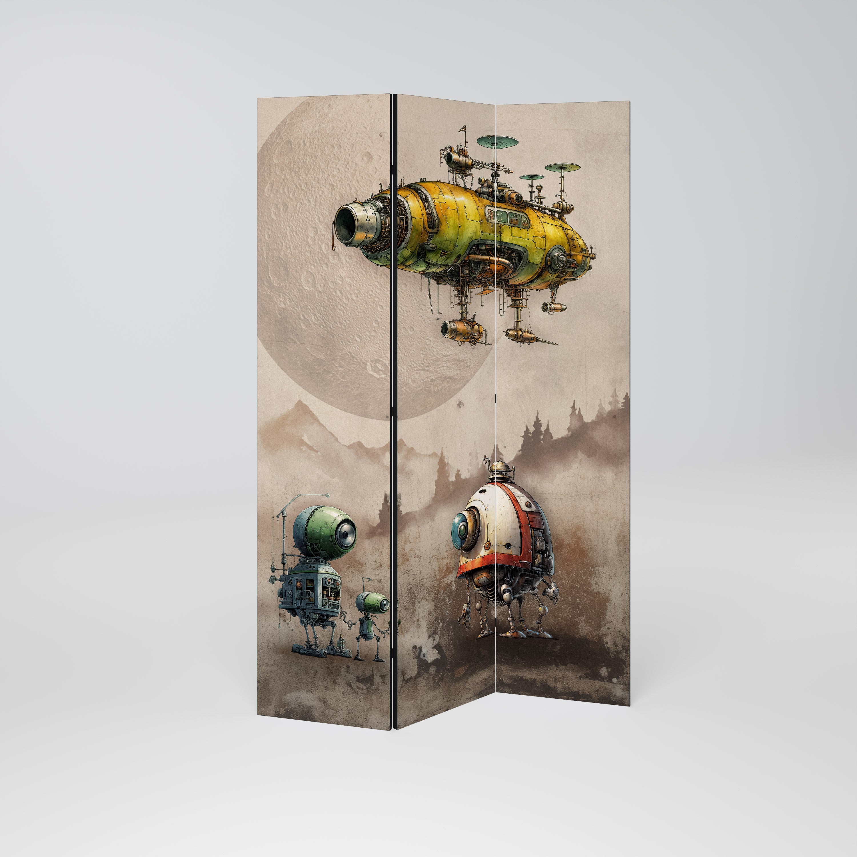MACHINARIUM MACHINES Dekoracyjny parawan 3-skrzydłowy