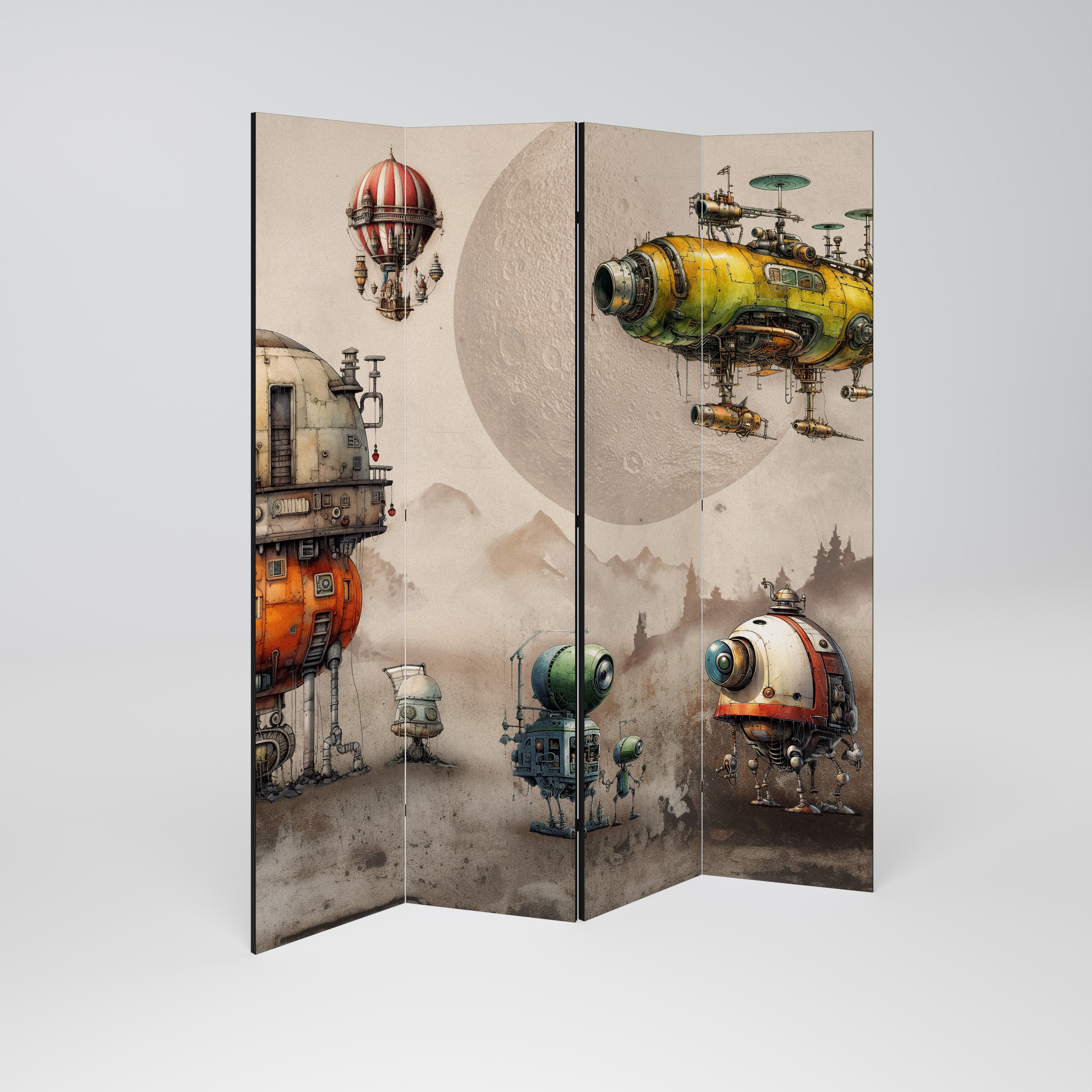 MACHINARIUM MACHINES Dekoracyjny parawan 4-skrzydłowy