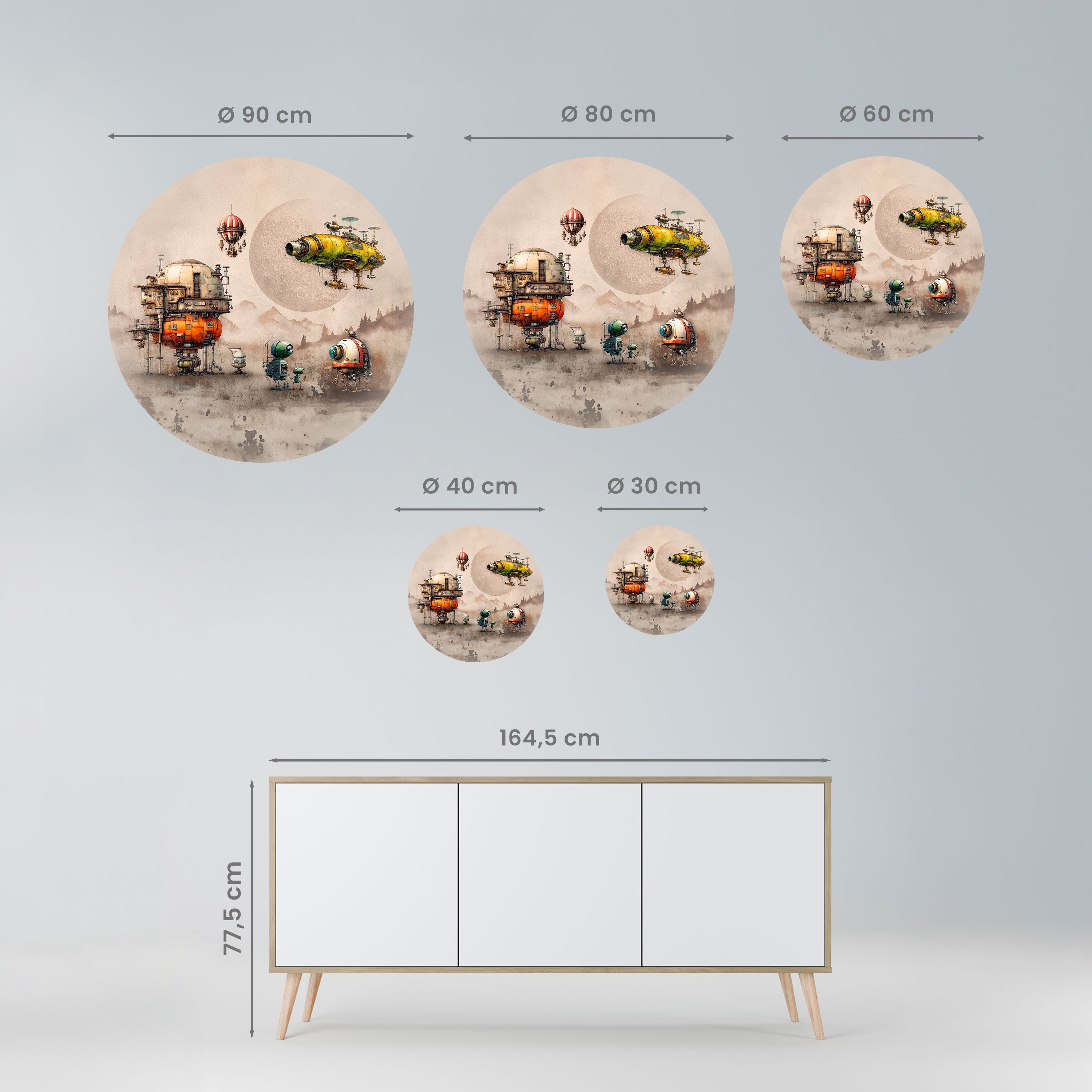 MACHINARIUM MACHINES Naklejka okrągła