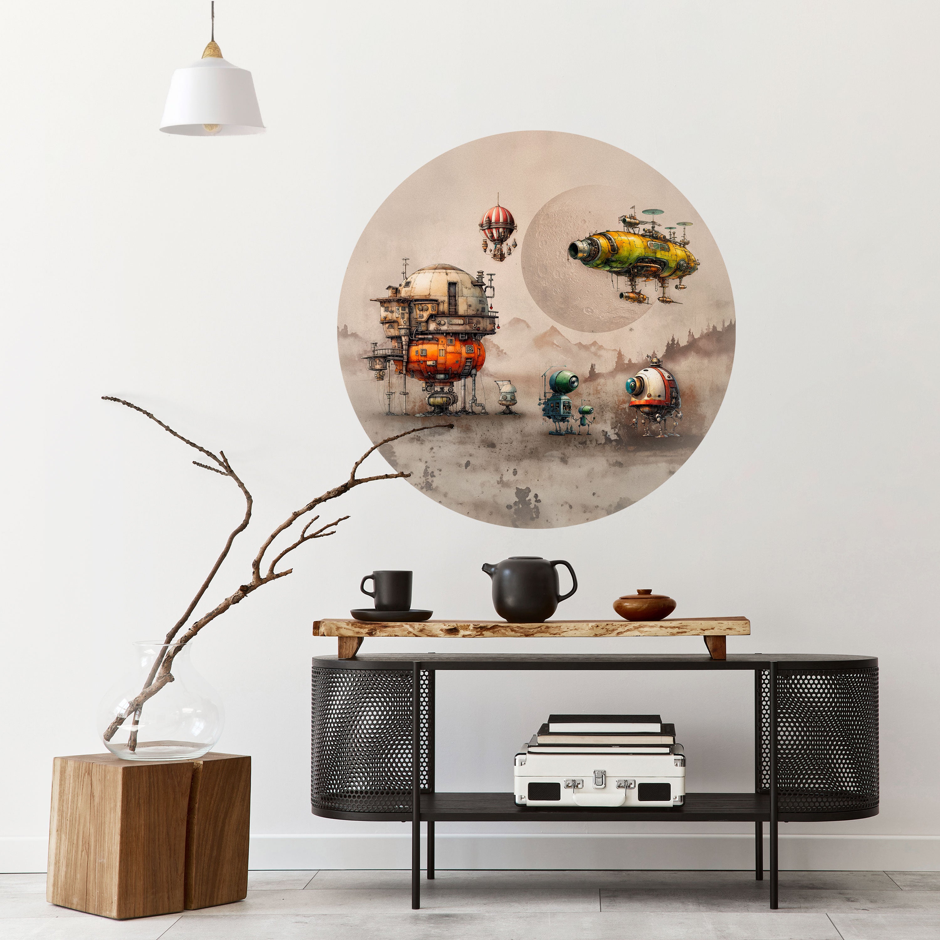 MACHINARIUM MACHINES Naklejka okrągła