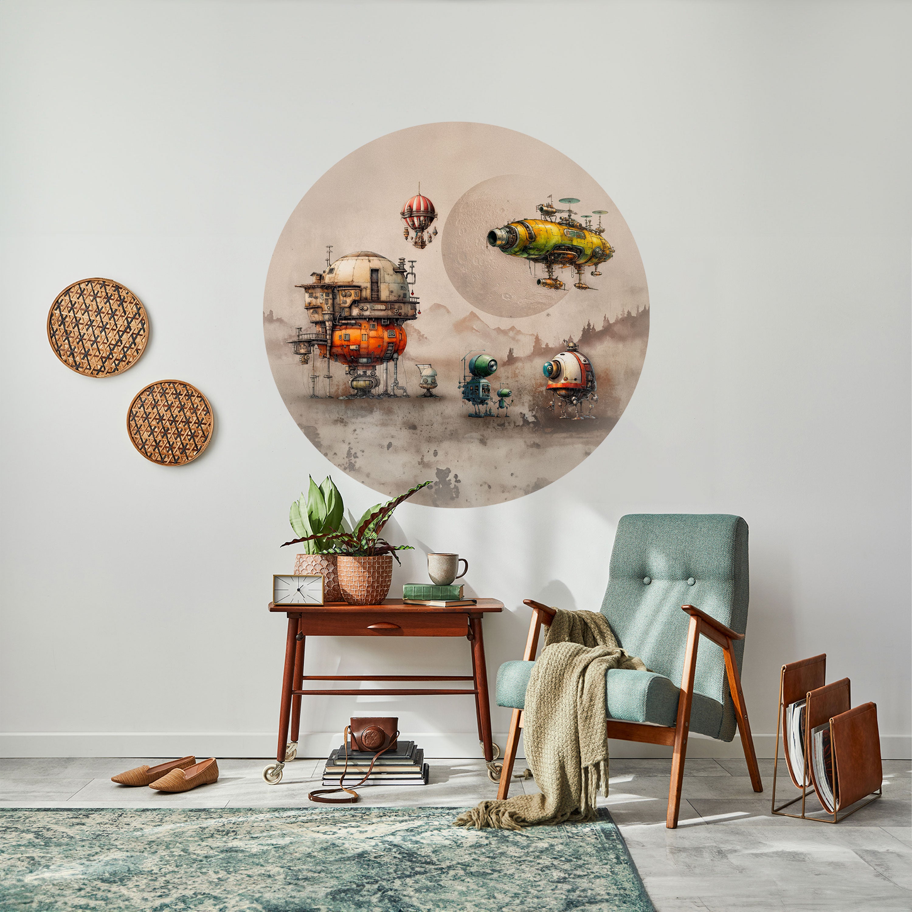 MACHINARIUM MACHINES Naklejka okrągła