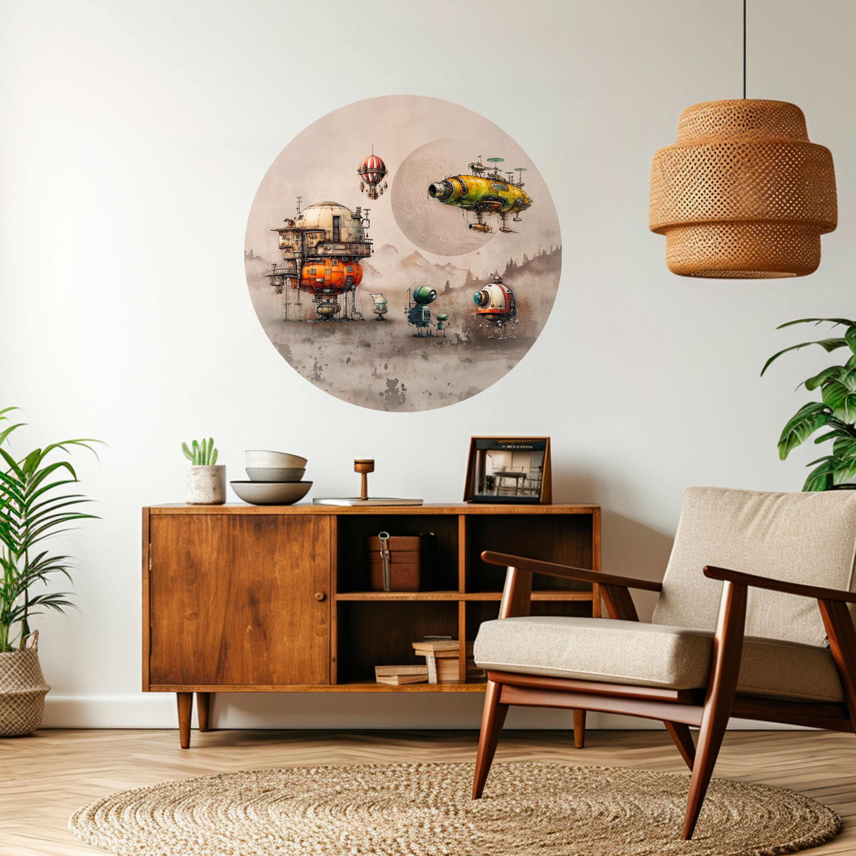 MACHINARIUM MACHINES Naklejka okrągła