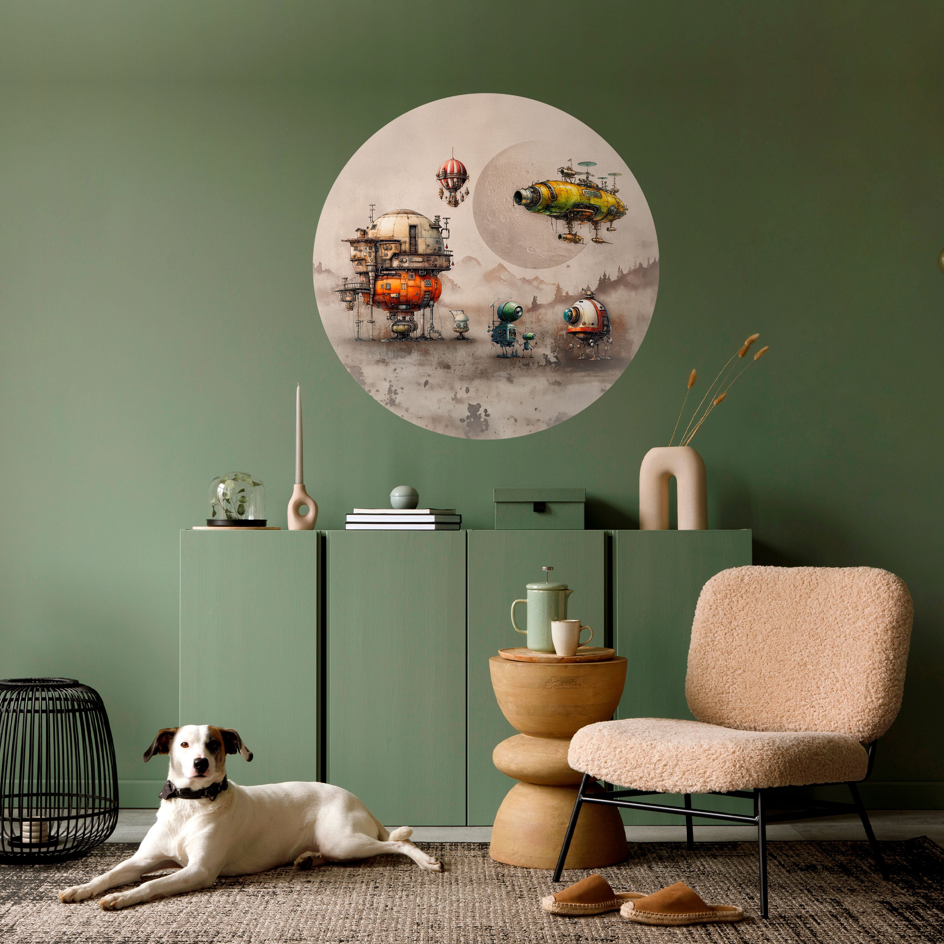 MACHINARIUM MACHINES Naklejka okrągła