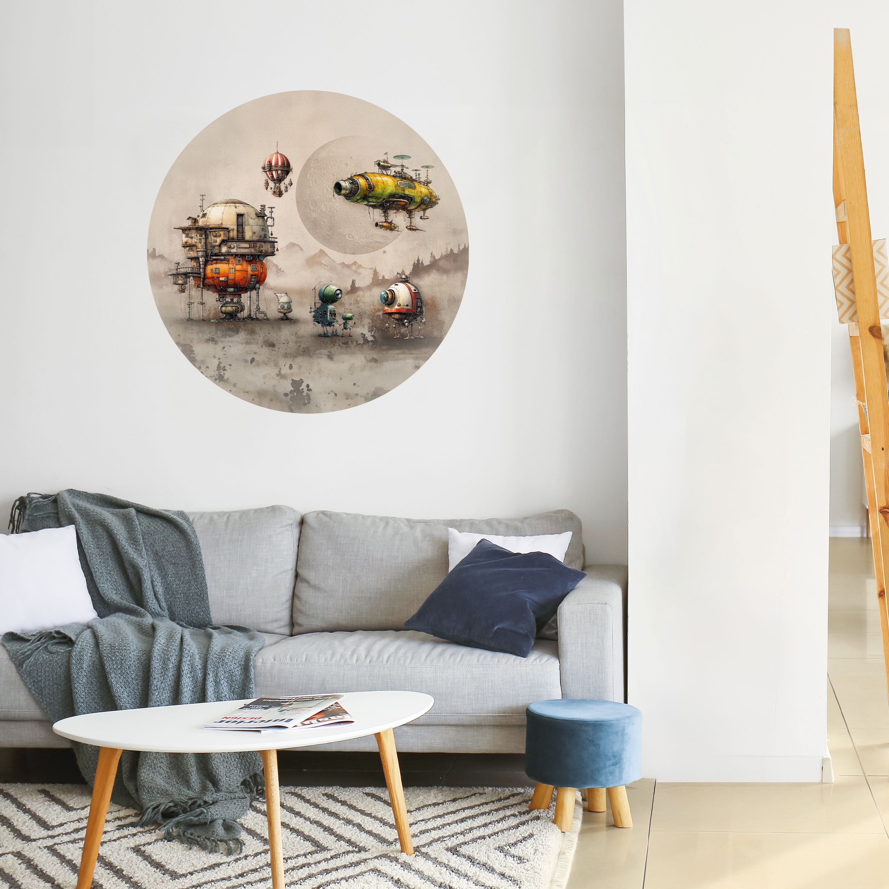 MACHINARIUM MACHINES Naklejka okrągła