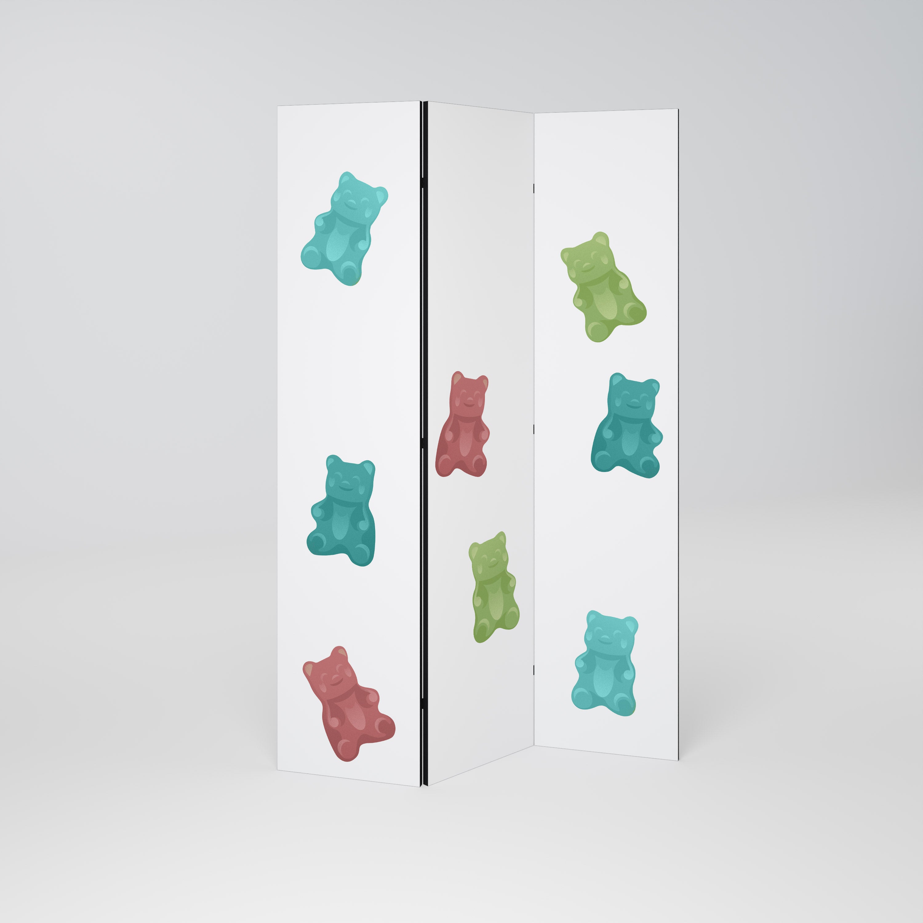 GUMMY BEARS Dekoracyjny parawan 3-skrzydłowy
