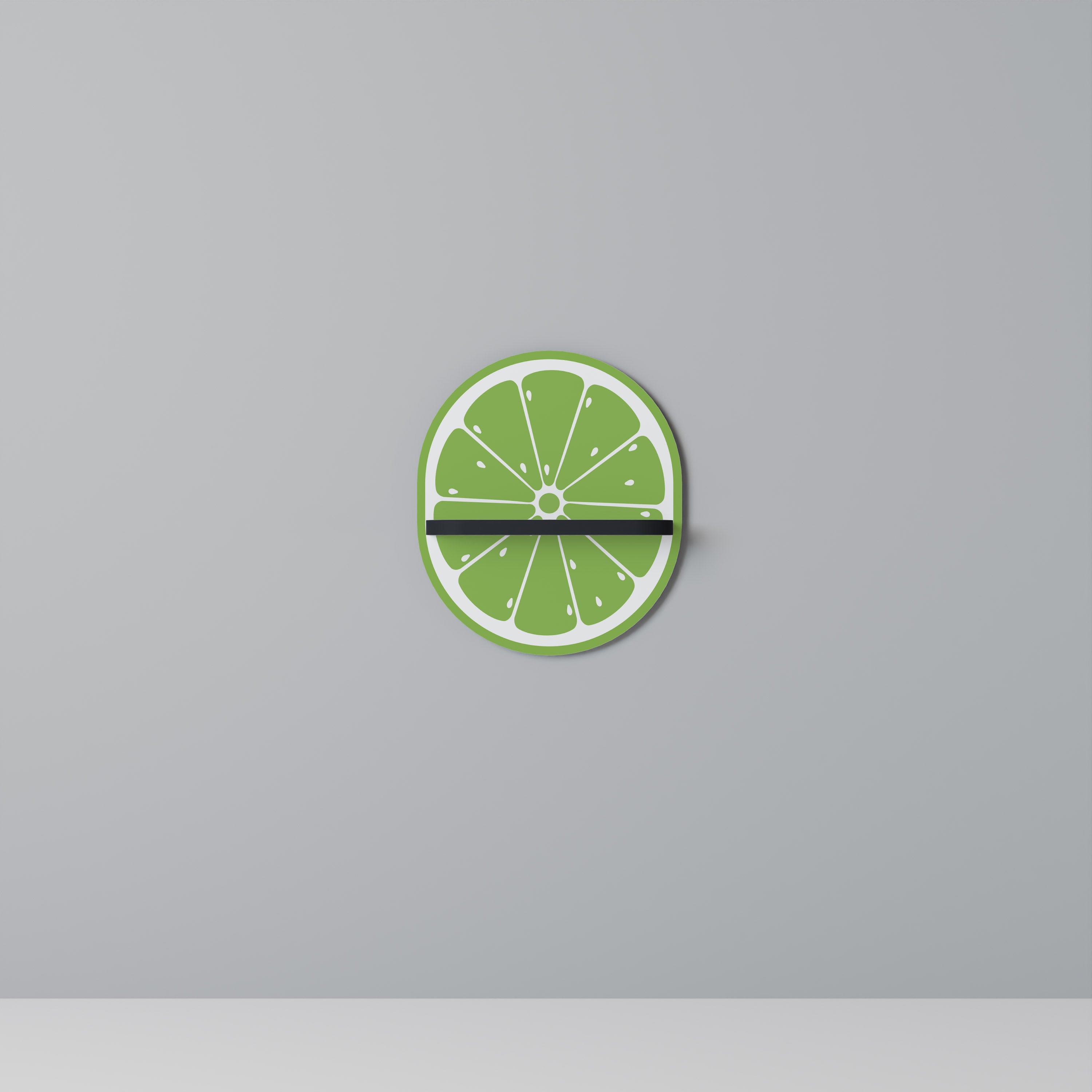 REFRESHING LIME Półka owalna Czarna