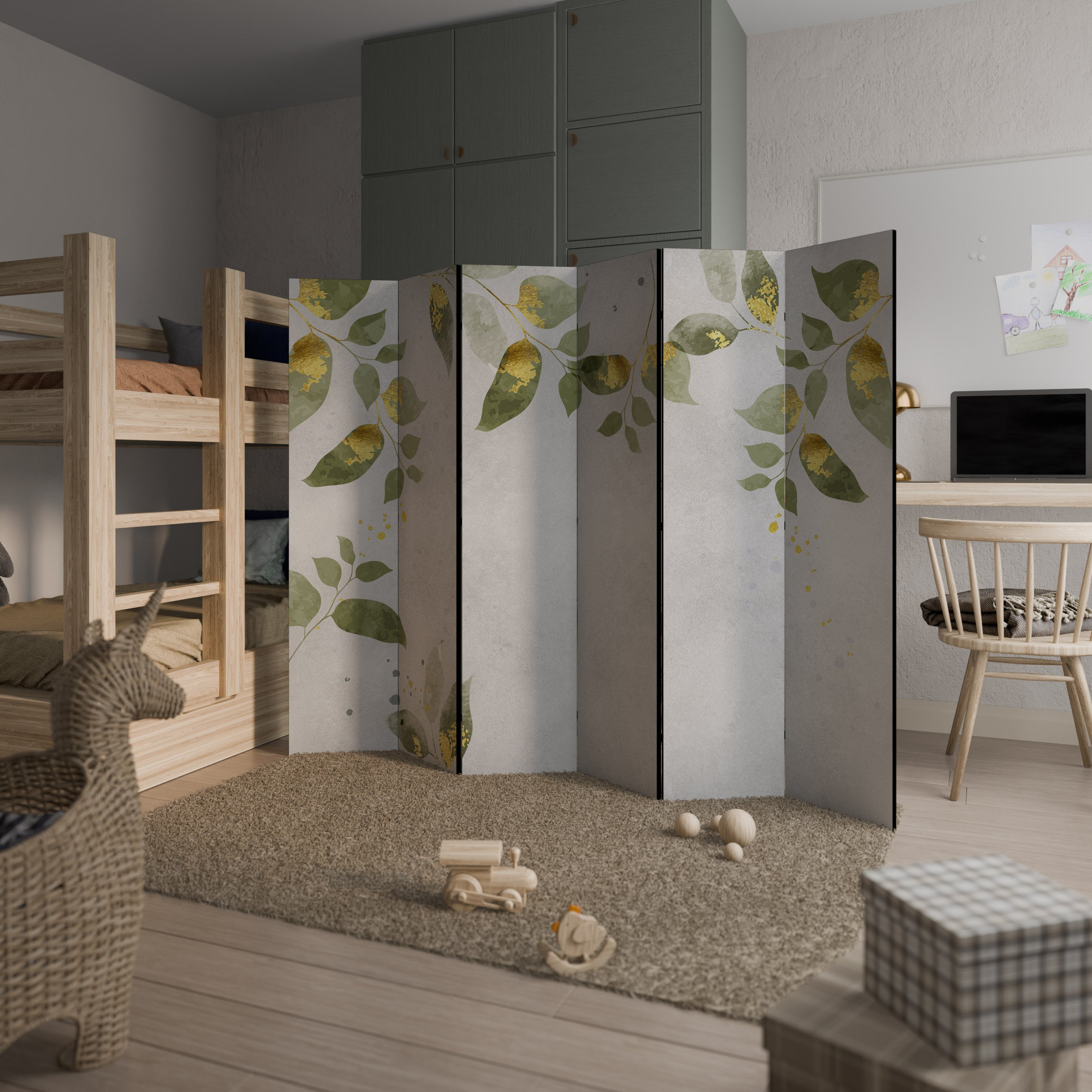 ELEGANT BOTANICS Dekoracyjny parawan 6-skrzydłowy