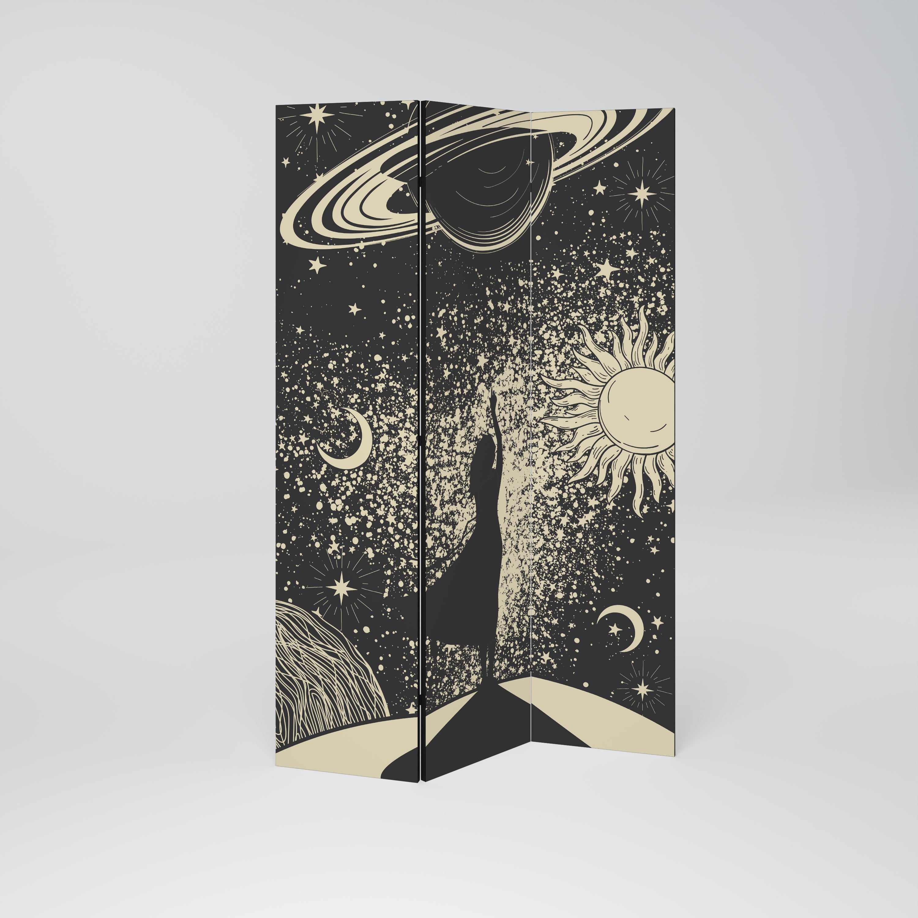 MYSTIC UNIVERSE Dekoracyjny parawan 3-skrzydłowy