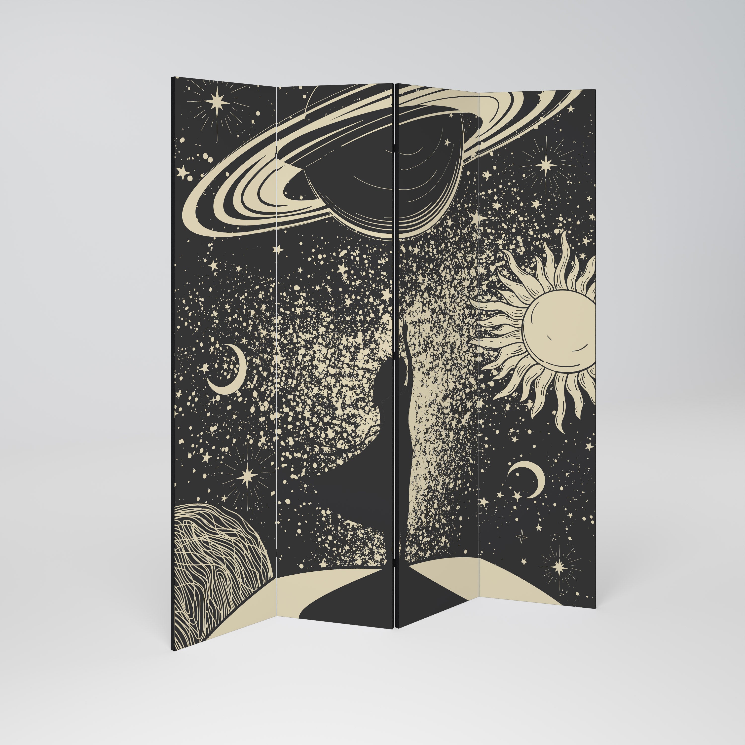 MYSTIC UNIVERSE Dekoracyjny parawan 4-skrzydłowy