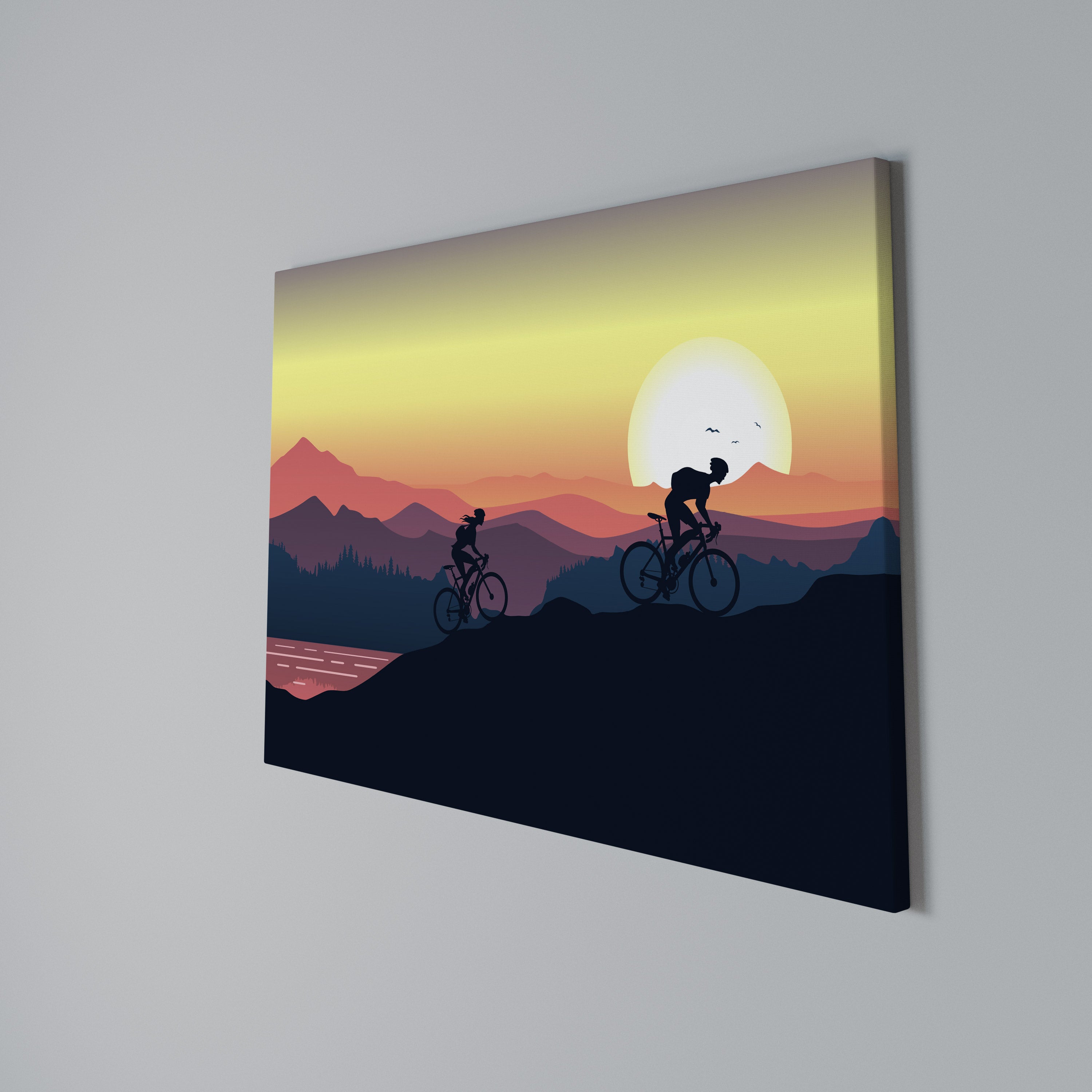 CYCLING HORIZON Poziomy obraz na płótnie