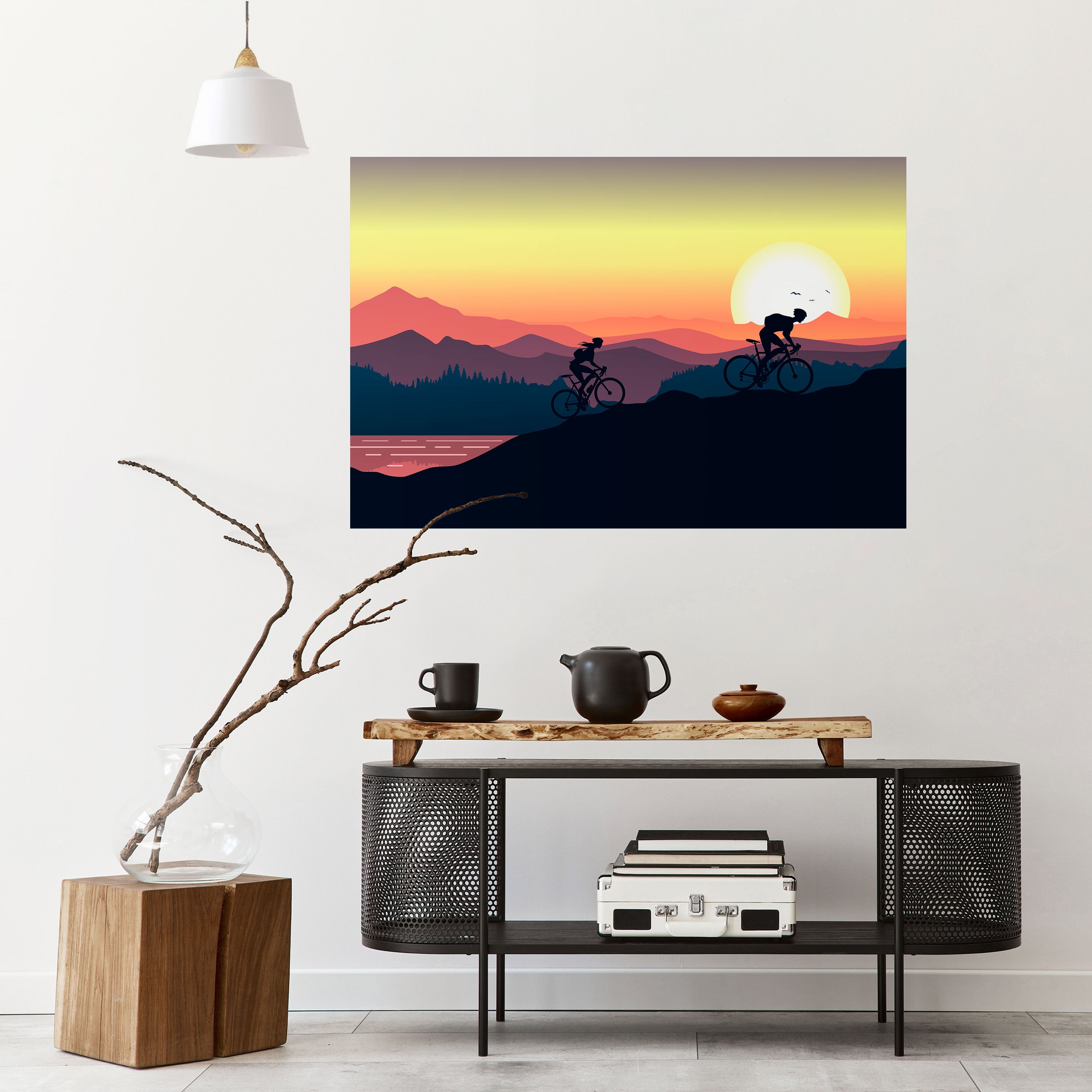 CYCLING HORIZON Naklejka/Plakat poziomy