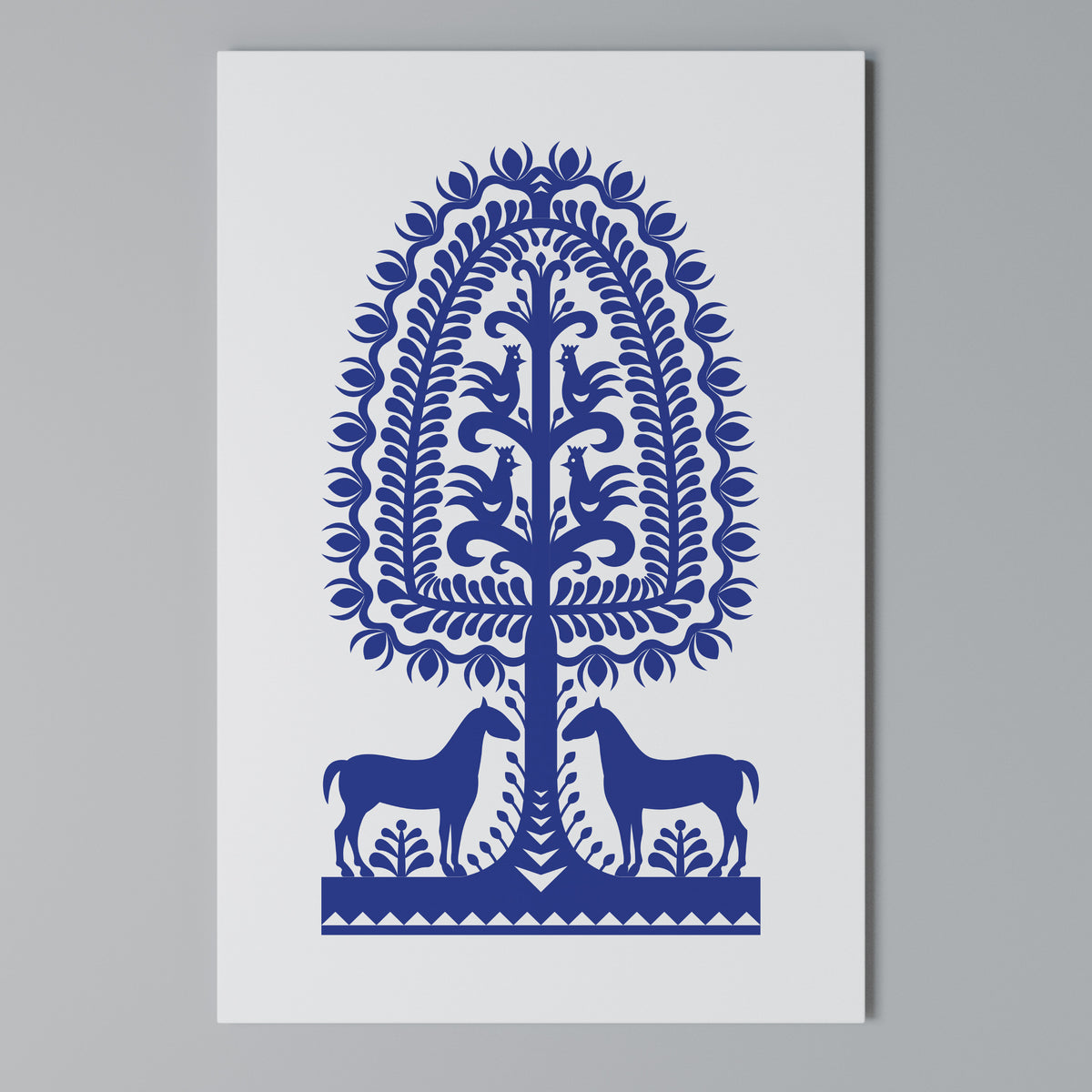 POLISH FOLK ART Pionowy obraz na płótnie