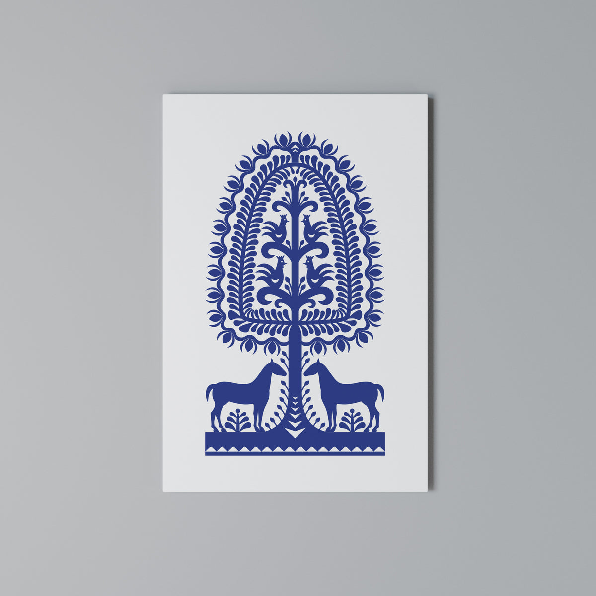 POLISH FOLK ART Pionowy obraz na płótnie