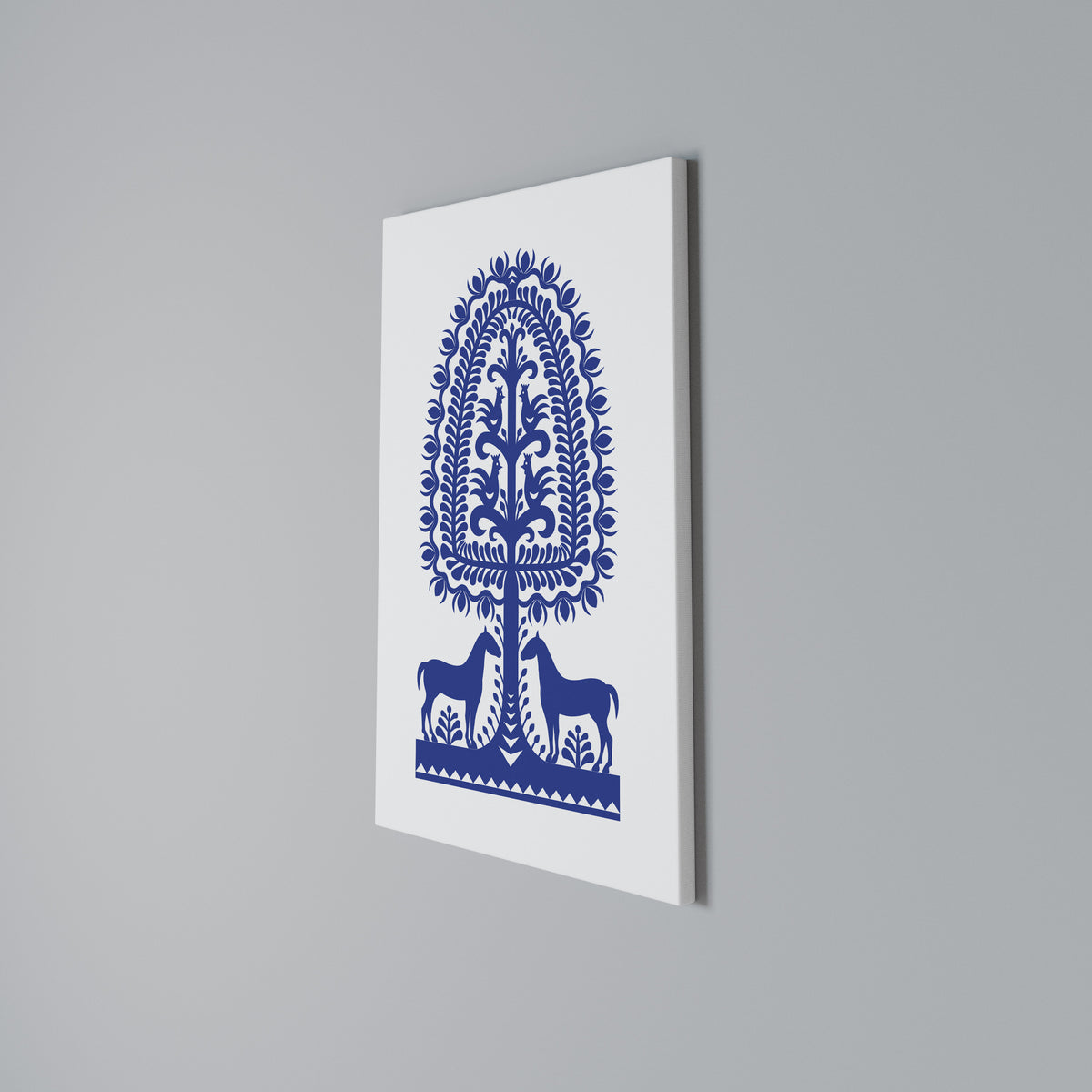 POLISH FOLK ART Pionowy obraz na płótnie