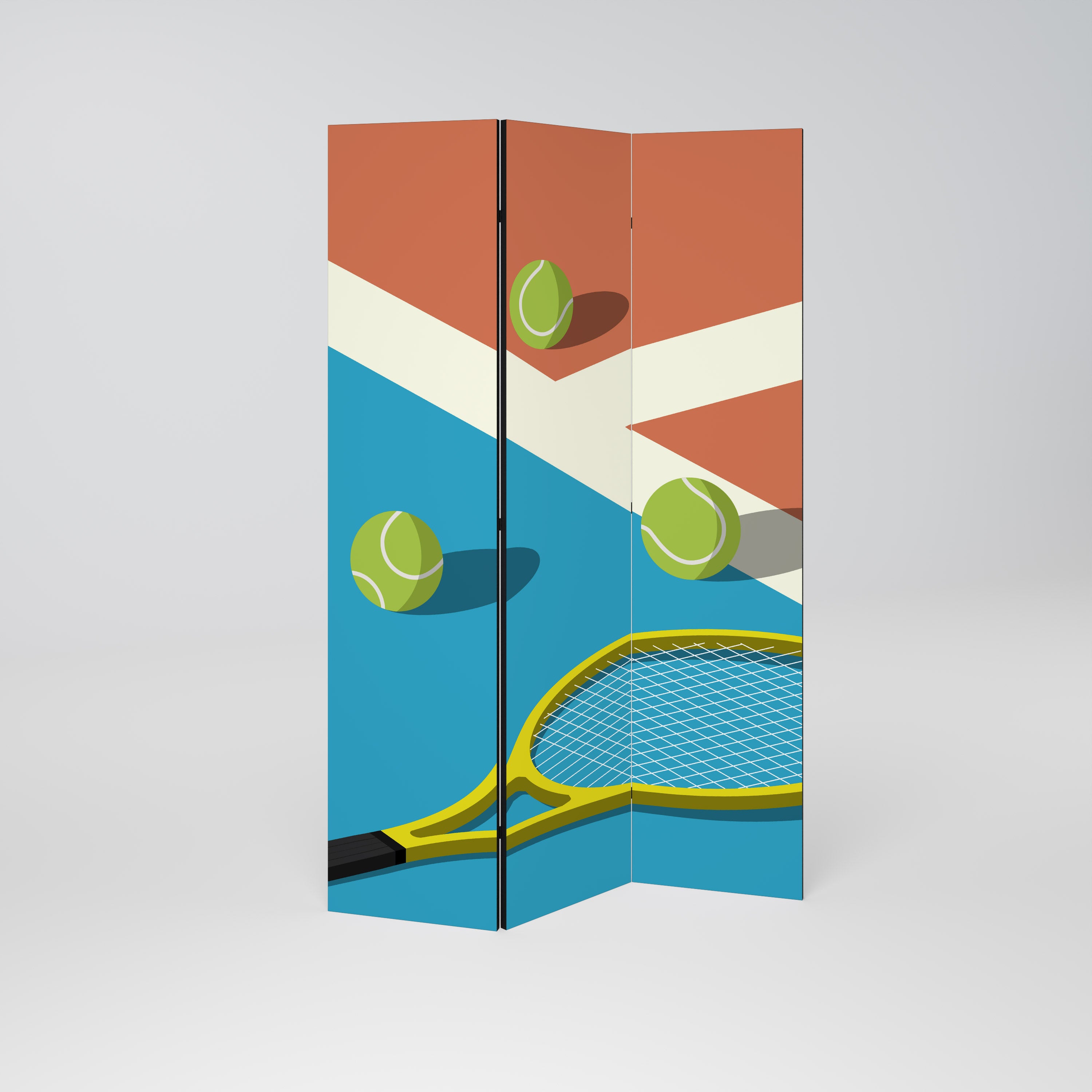 TENNIS ESSENTIALS Dekoracyjny parawan 3-skrzydłowy