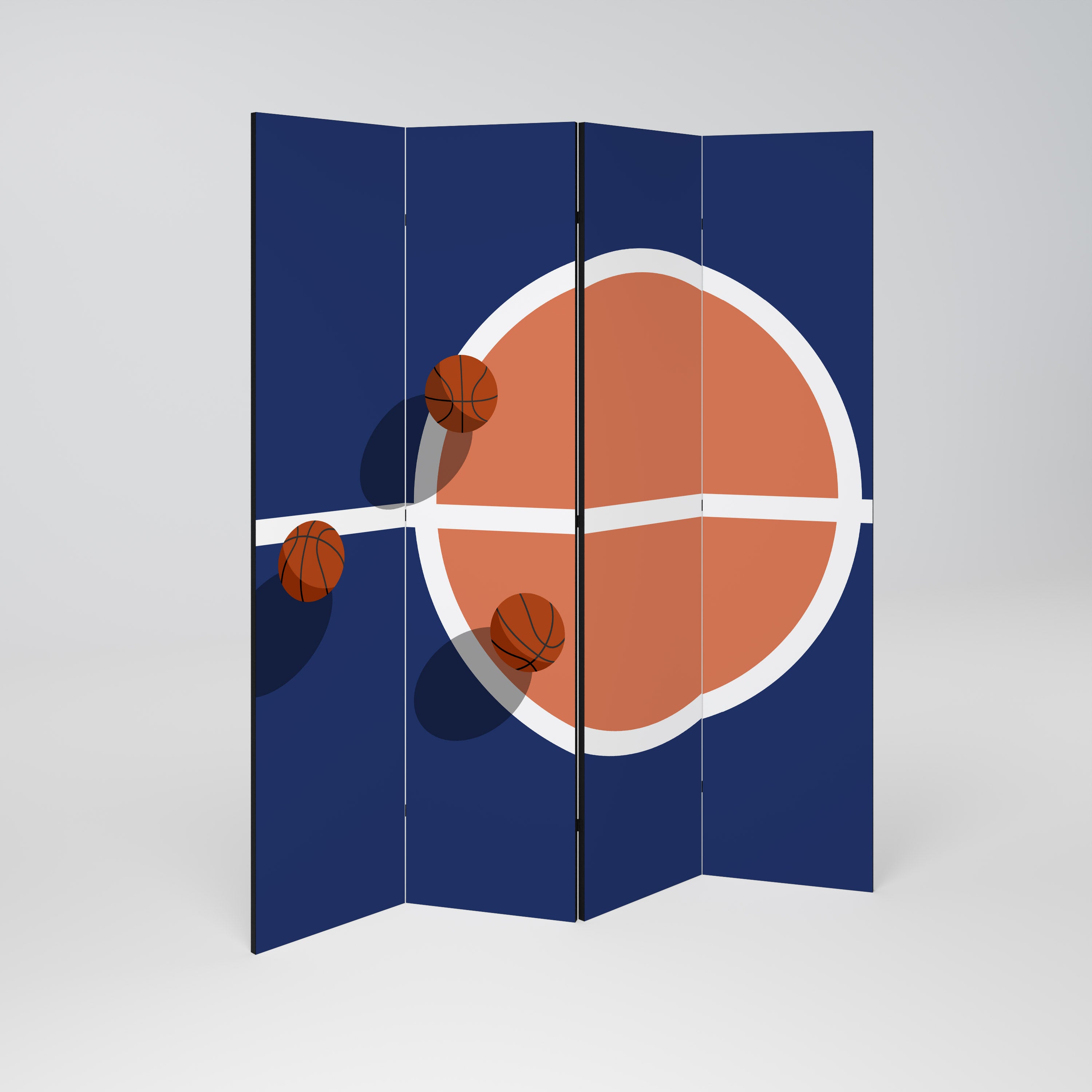 BASKETBALL CHALLENGE Dekoracyjny parawan 4-skrzydłowy