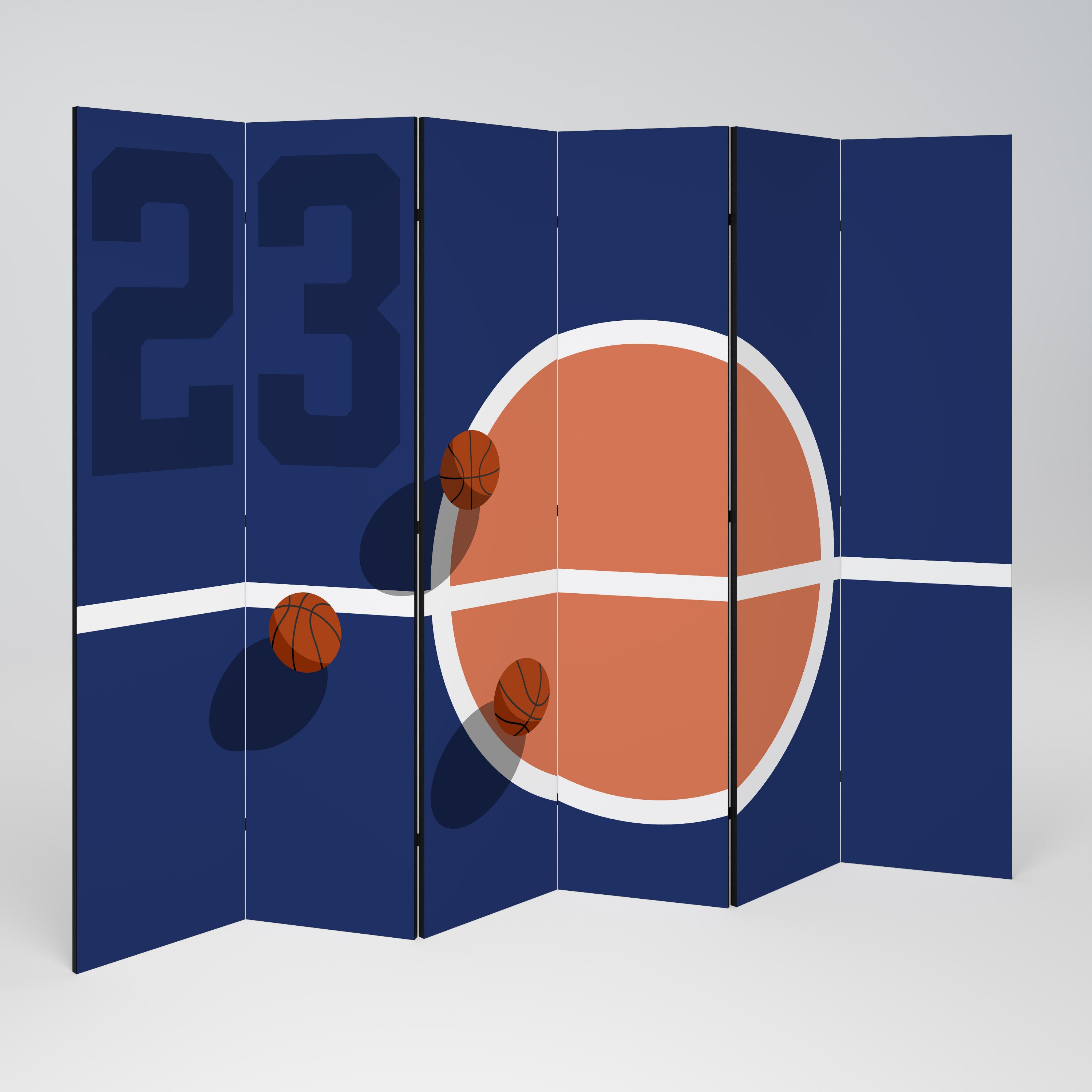 FAMOUS NUMBER 23 Dekoracyjny parawan 6-skrzydłowy