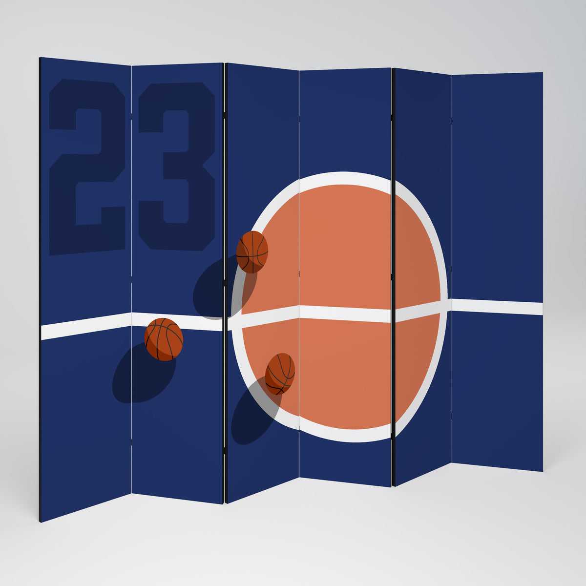 FAMOUS NUMBER 23 Dekoracyjny parawan 6-skrzydłowy