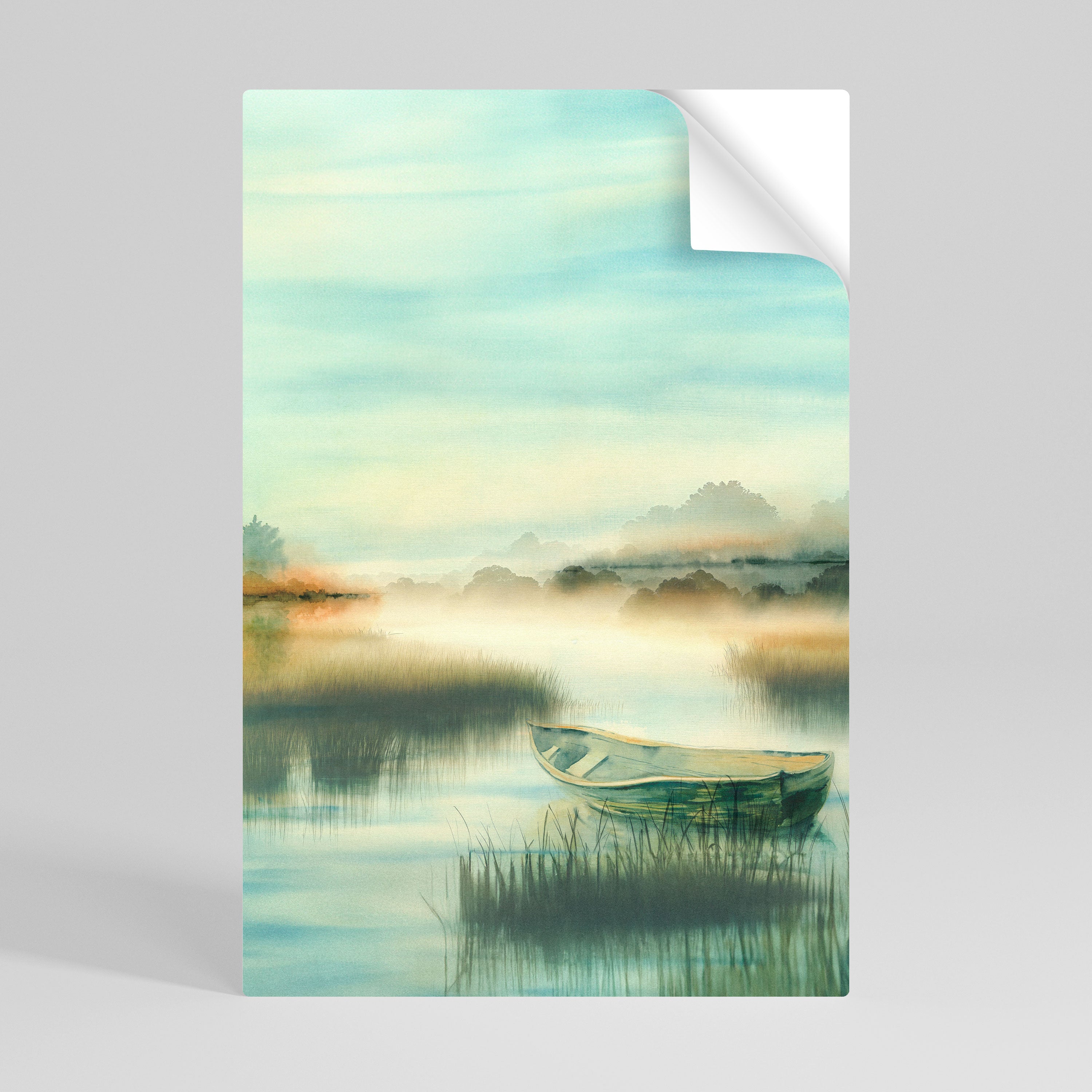MORNING BY THE LAKE Naklejka/Plakat pionowy