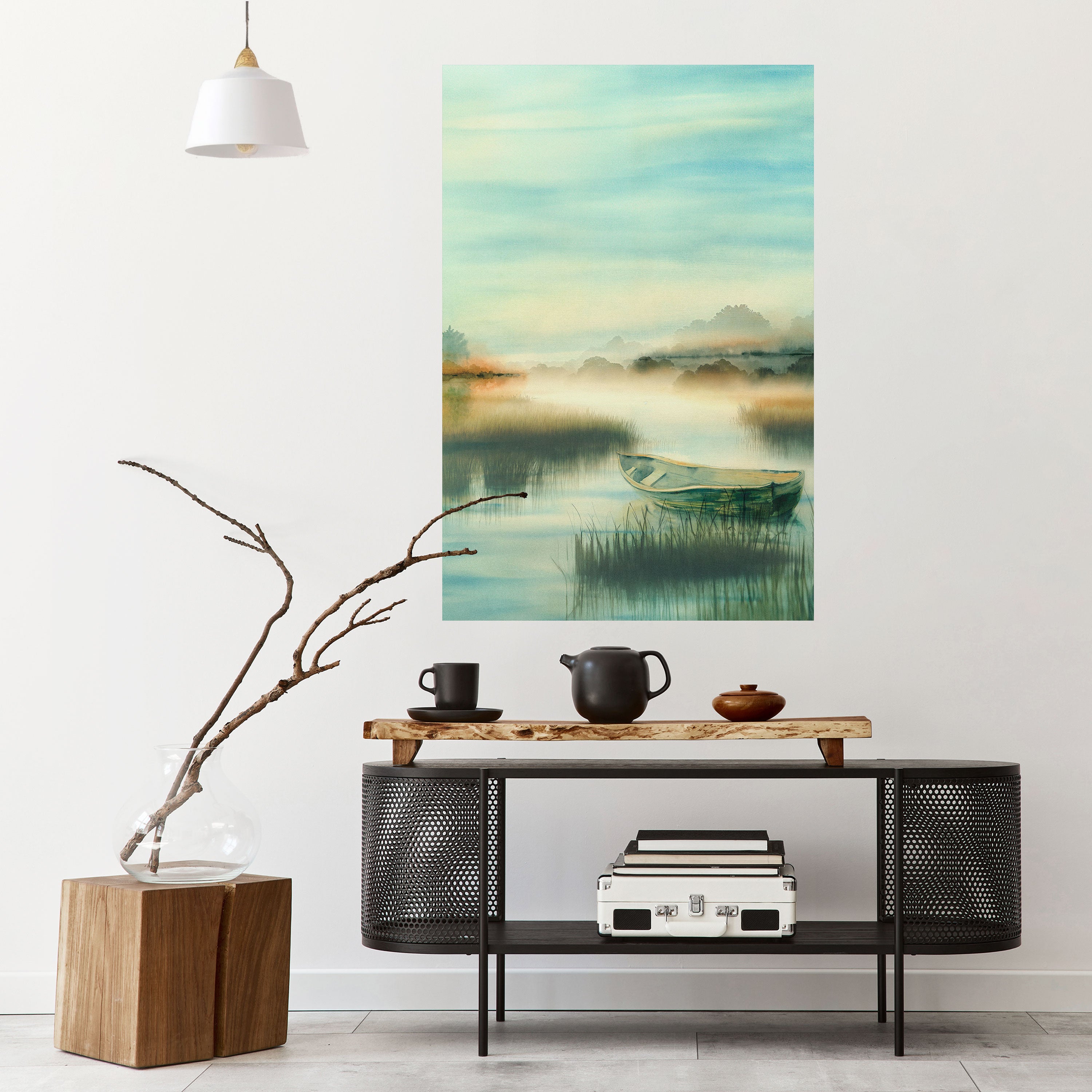 MORNING BY THE LAKE Naklejka/Plakat pionowy