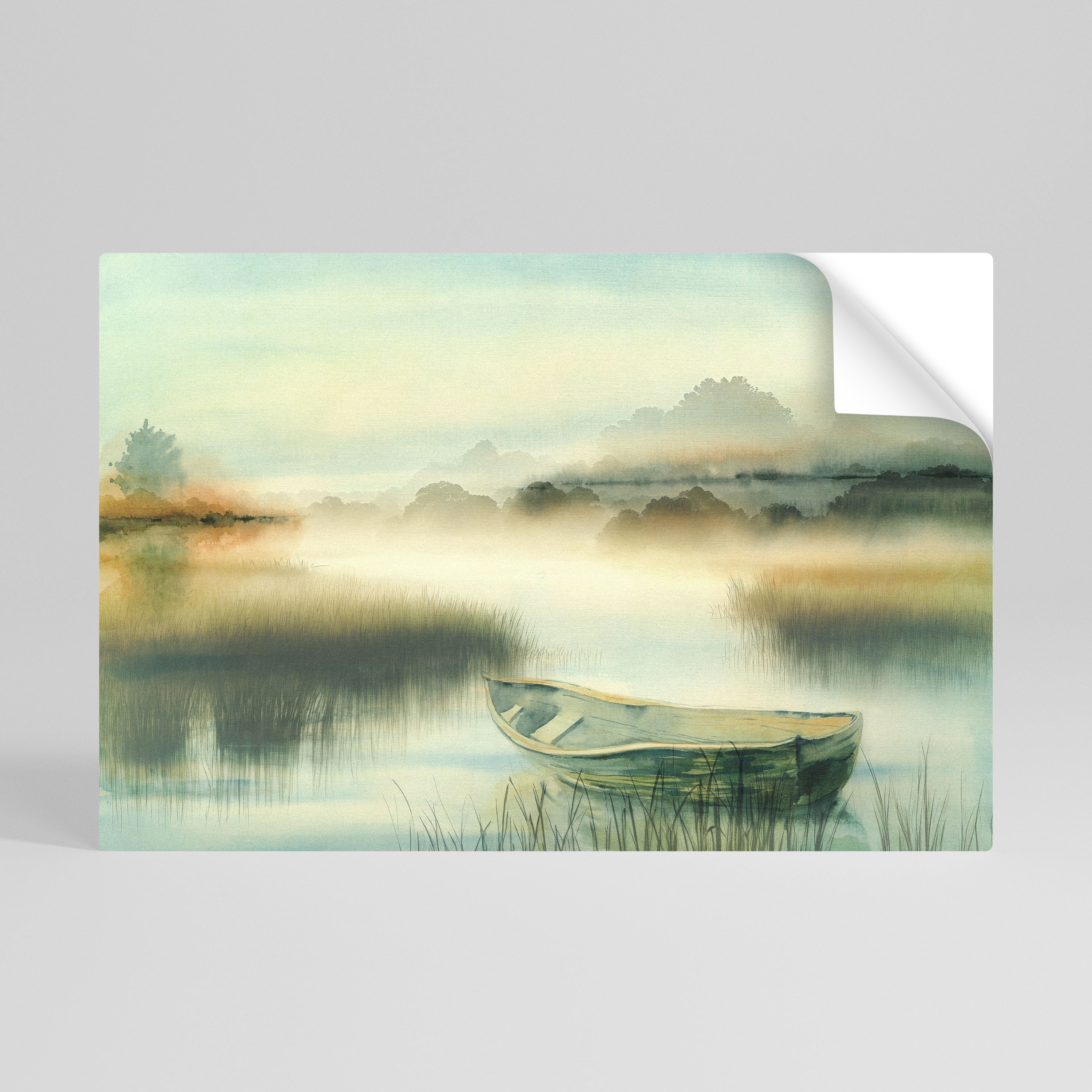 MORNING BY THE LAKE Naklejka/Plakat poziomy