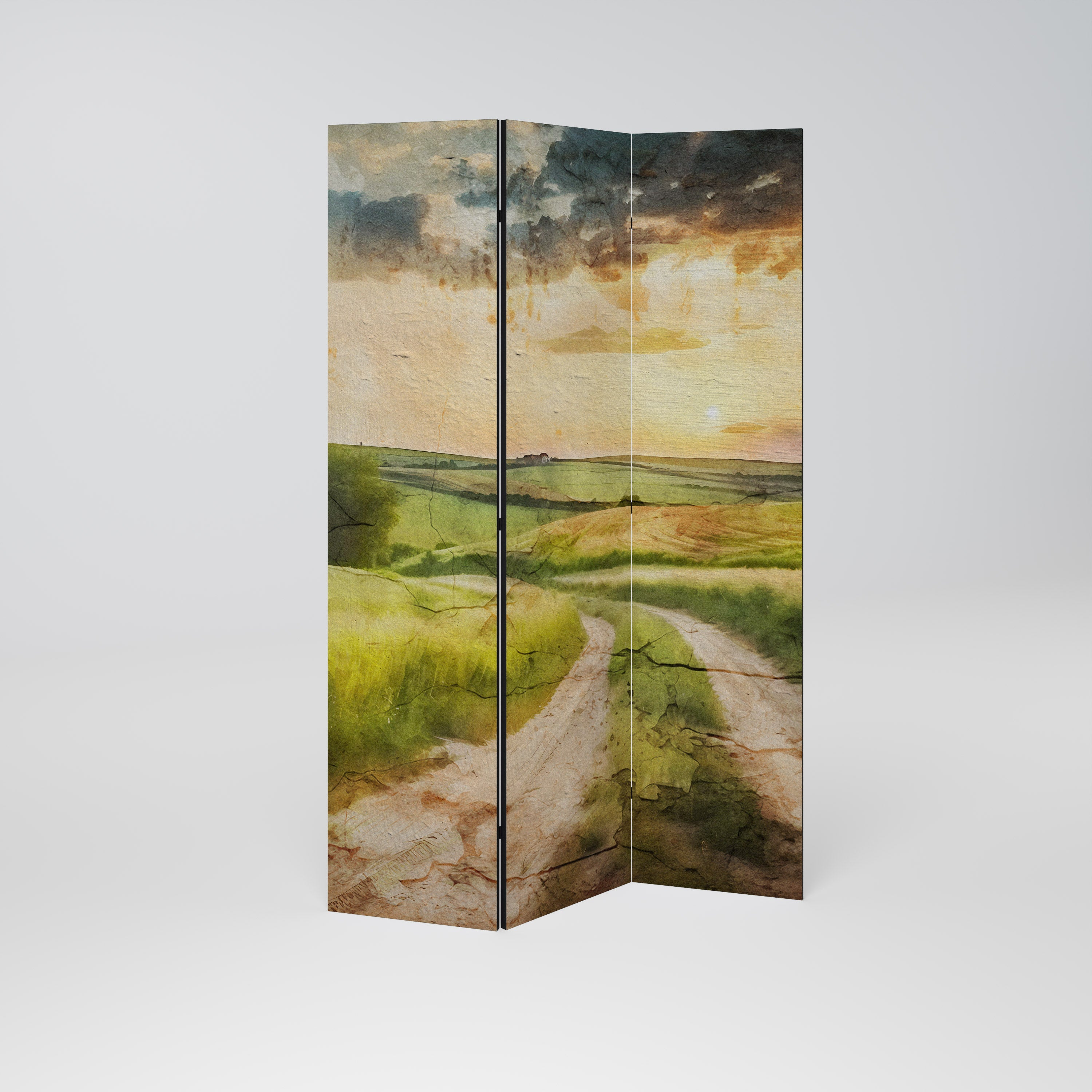 SUNSET PATH Dekoracyjny parawan 3-skrzydłowy
