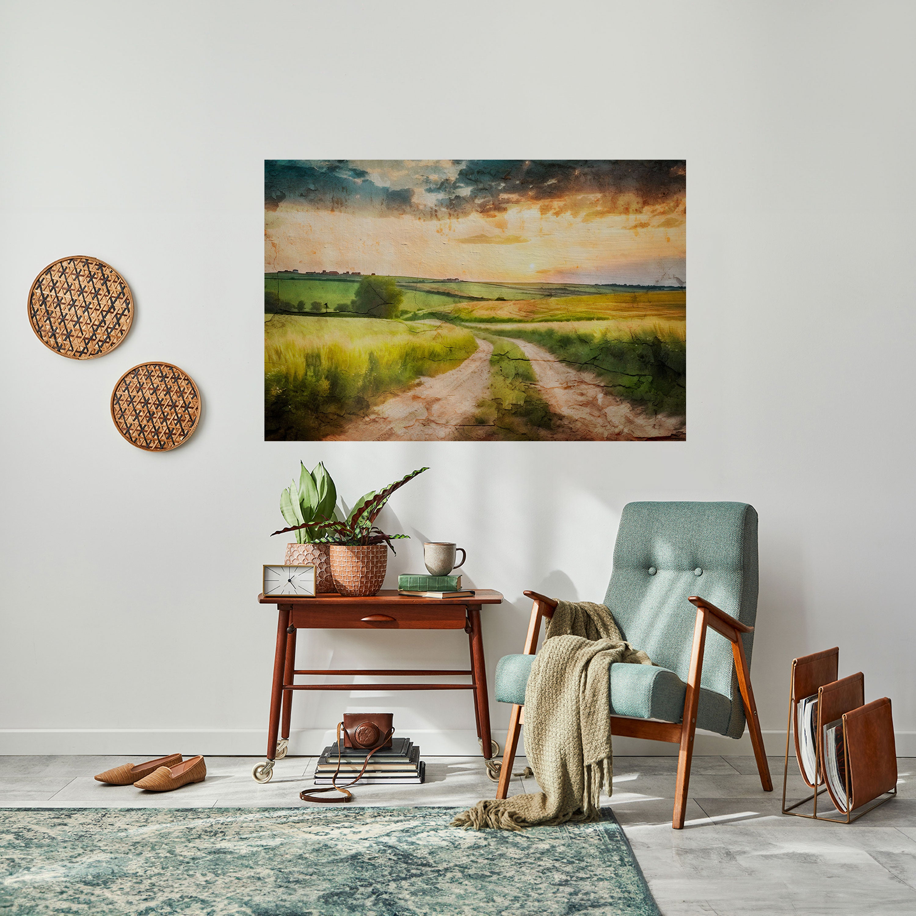 SUNSET PATH Naklejka/Plakat poziomy