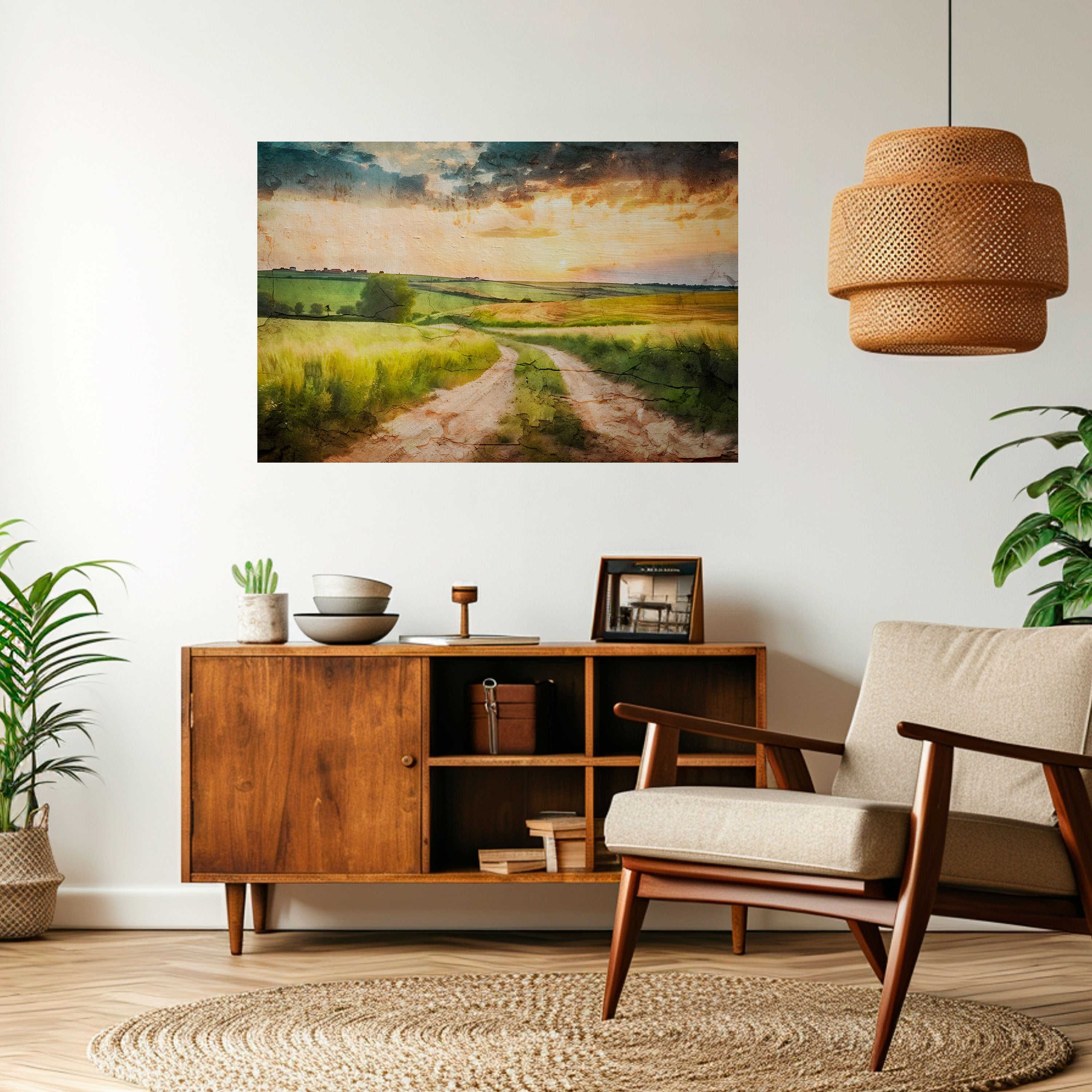 SUNSET PATH Naklejka/Plakat poziomy