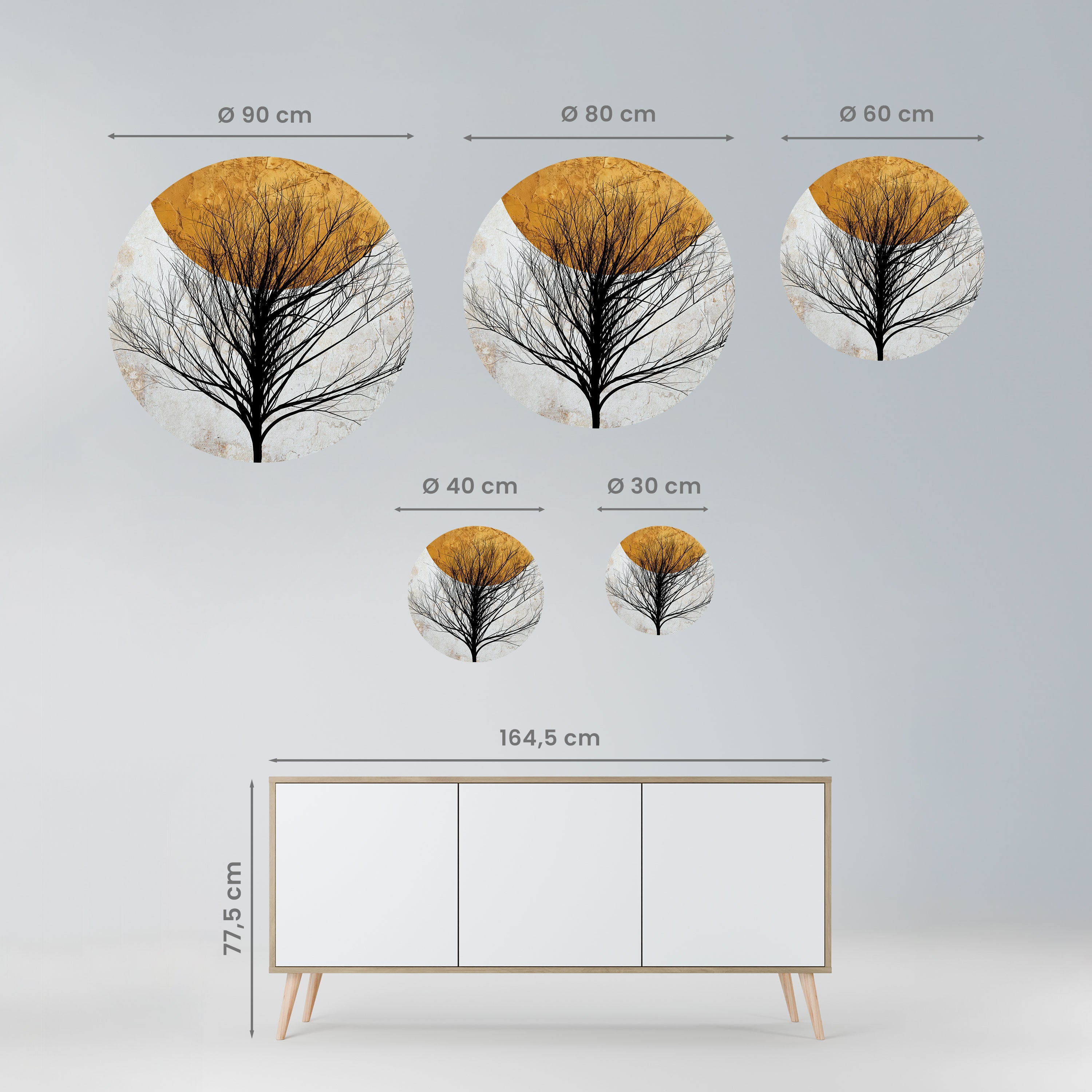 LONELY TREE Naklejka okrągła