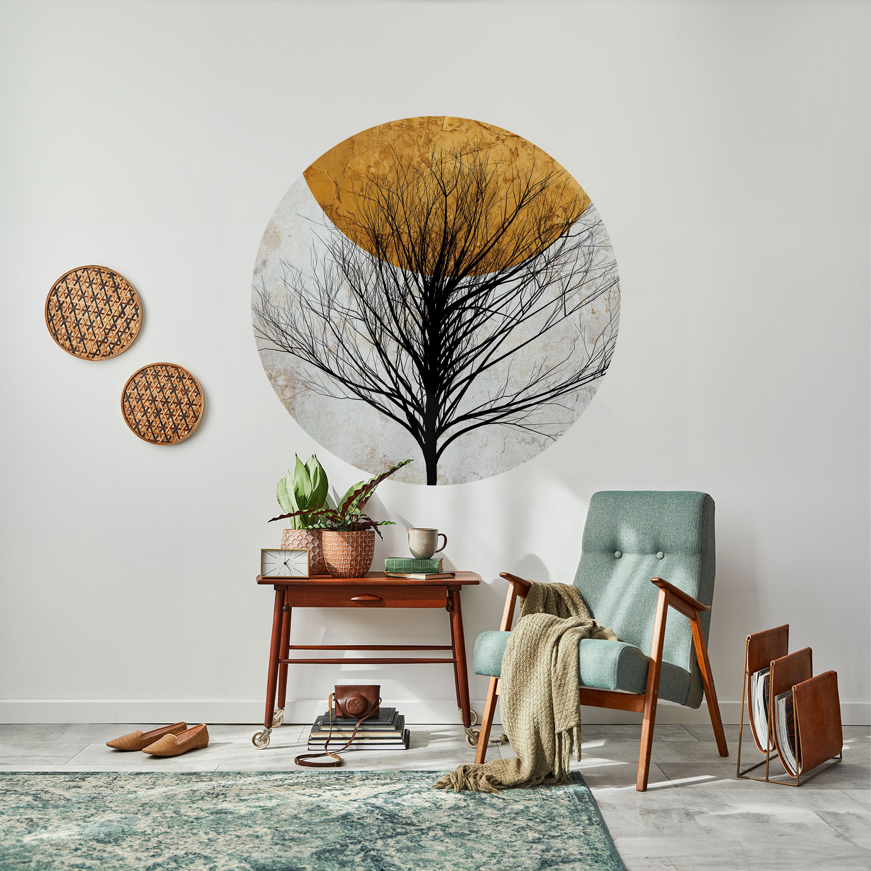 LONELY TREE Naklejka okrągła