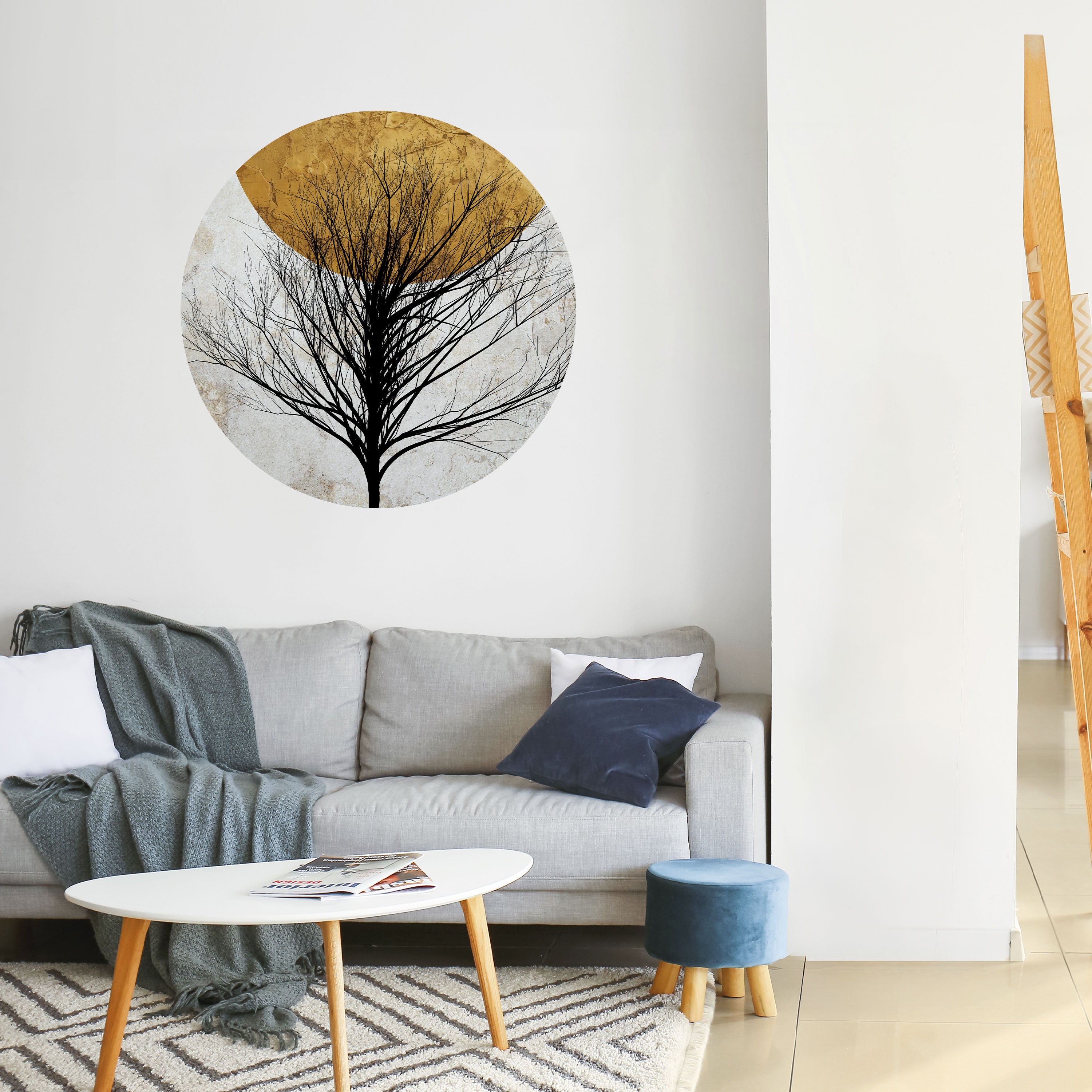 LONELY TREE Naklejka okrągła