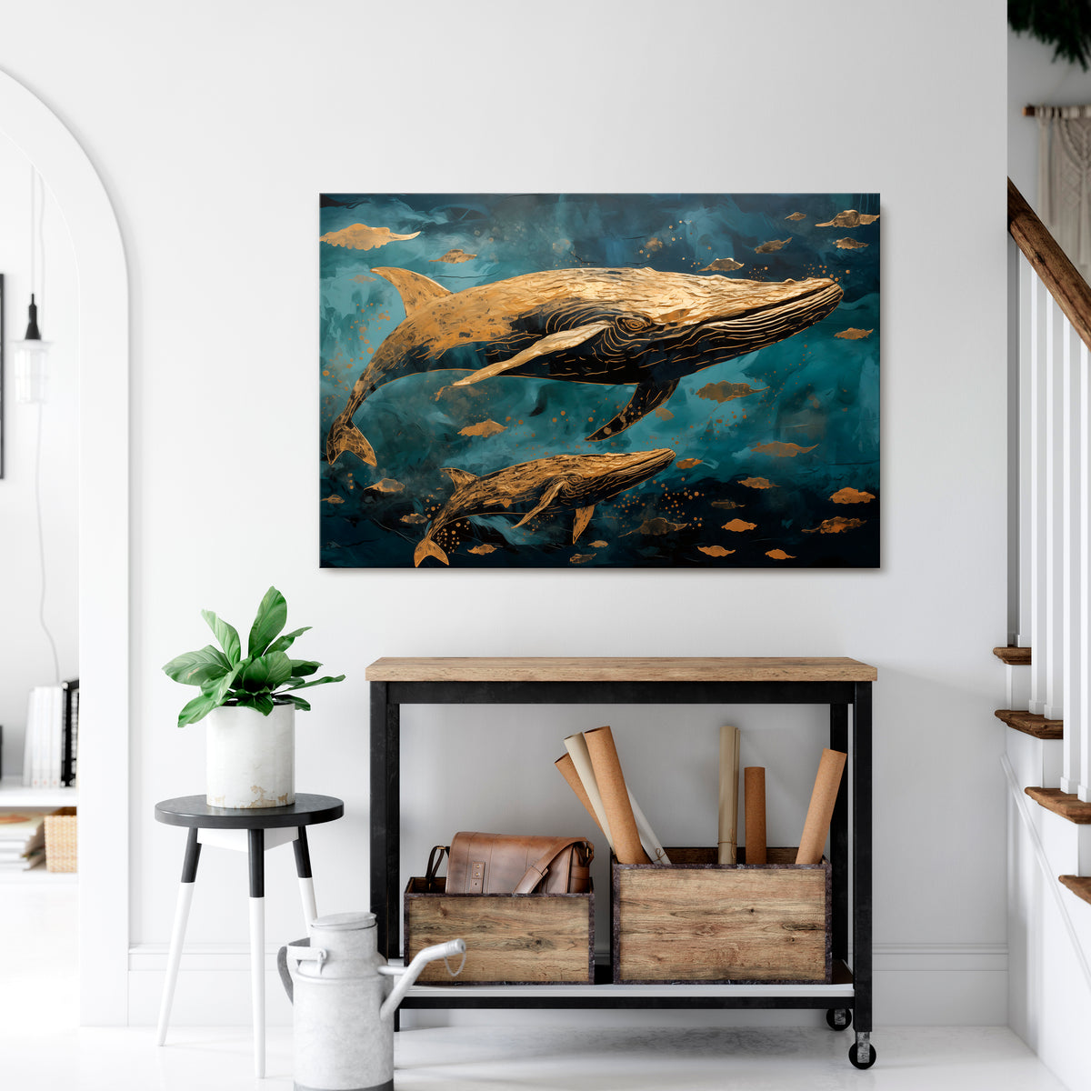 WHALE SONG SYMPHONY Poziomy obraz na płótnie