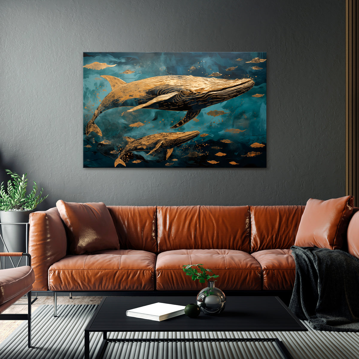 WHALE SONG SYMPHONY Poziomy obraz na płótnie
