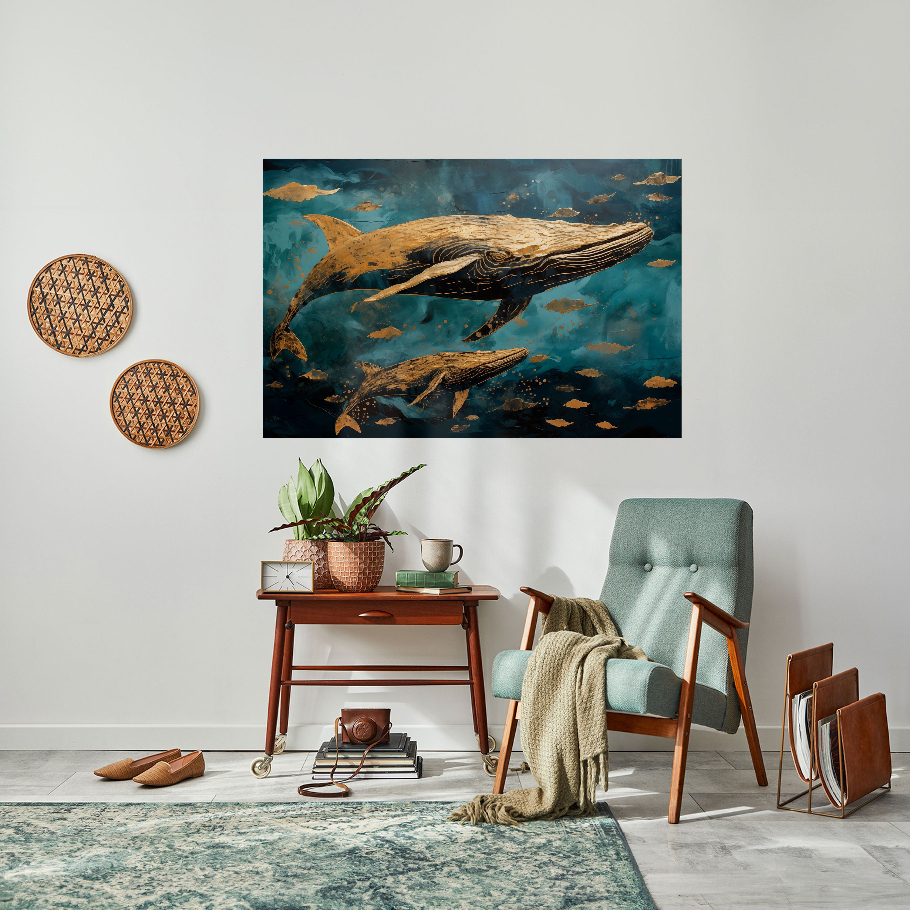 WHALE SONG SYMPHONY Naklejka/Plakat poziomy