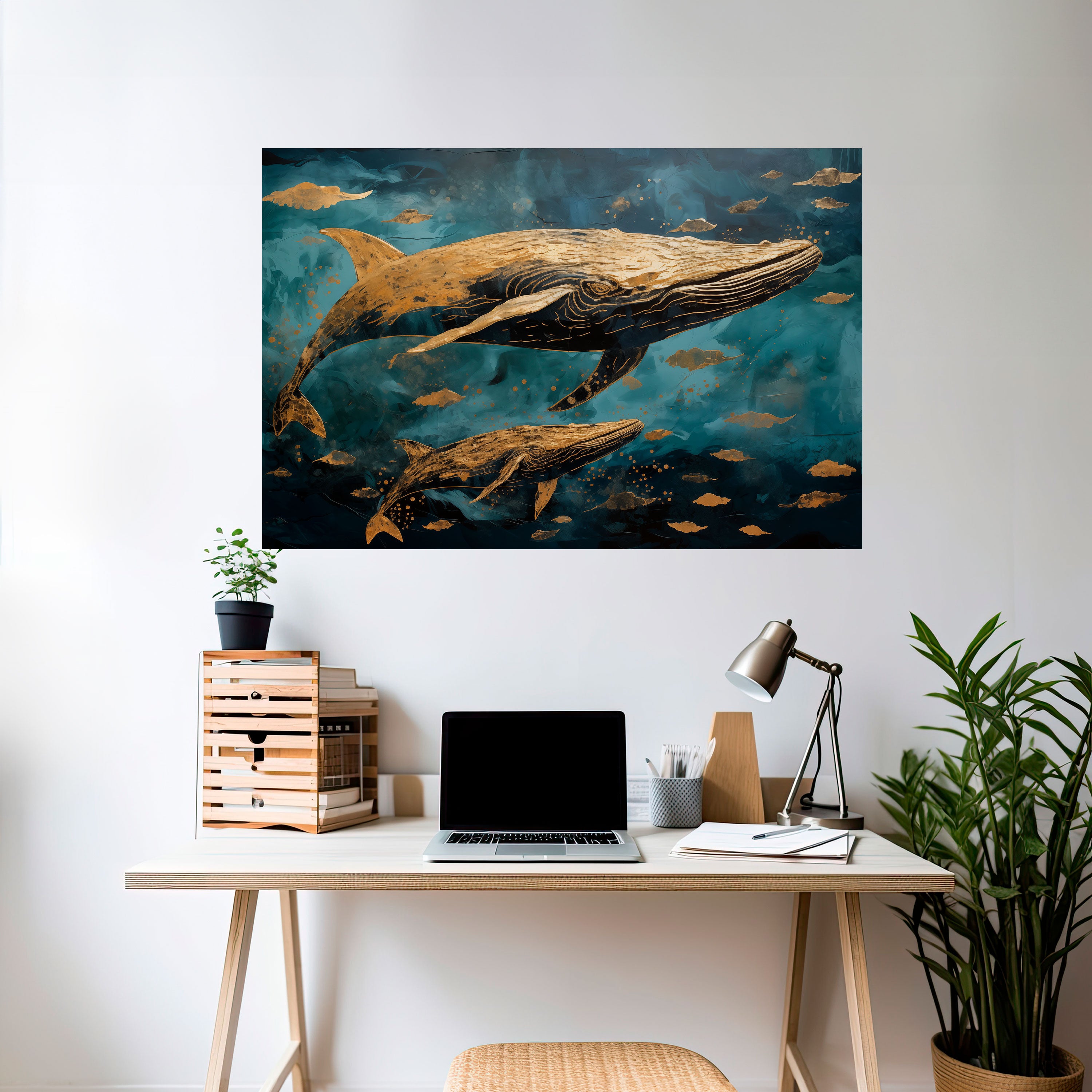 WHALE SONG SYMPHONY Naklejka/Plakat poziomy