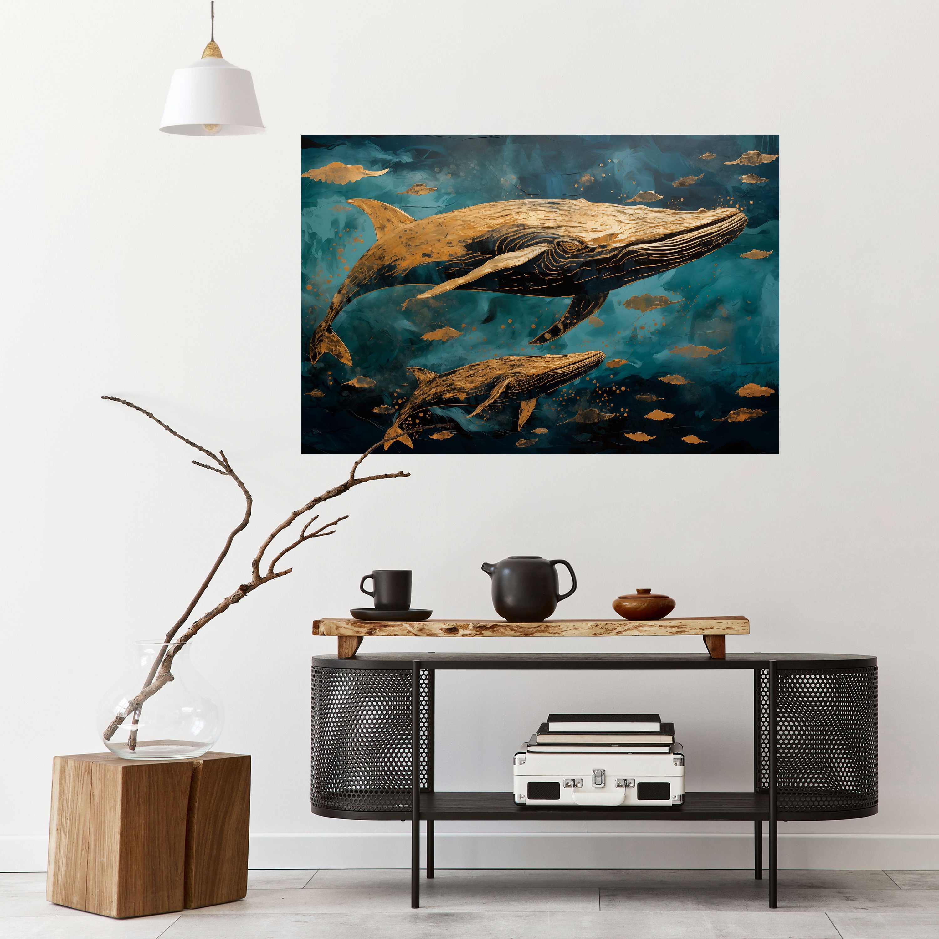 WHALE SONG SYMPHONY Naklejka/Plakat poziomy